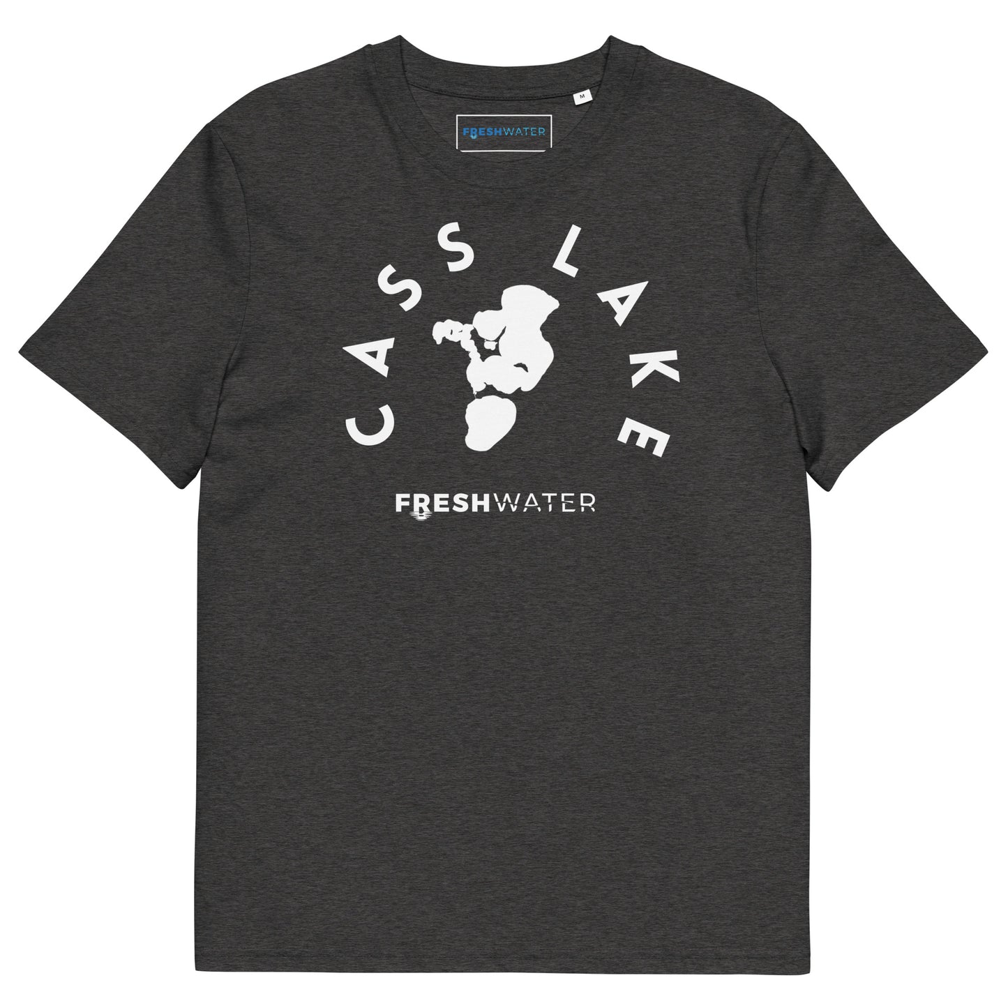 Cass Lake Minnesota Freshwater BW Unisex organic cotton t-shirt
