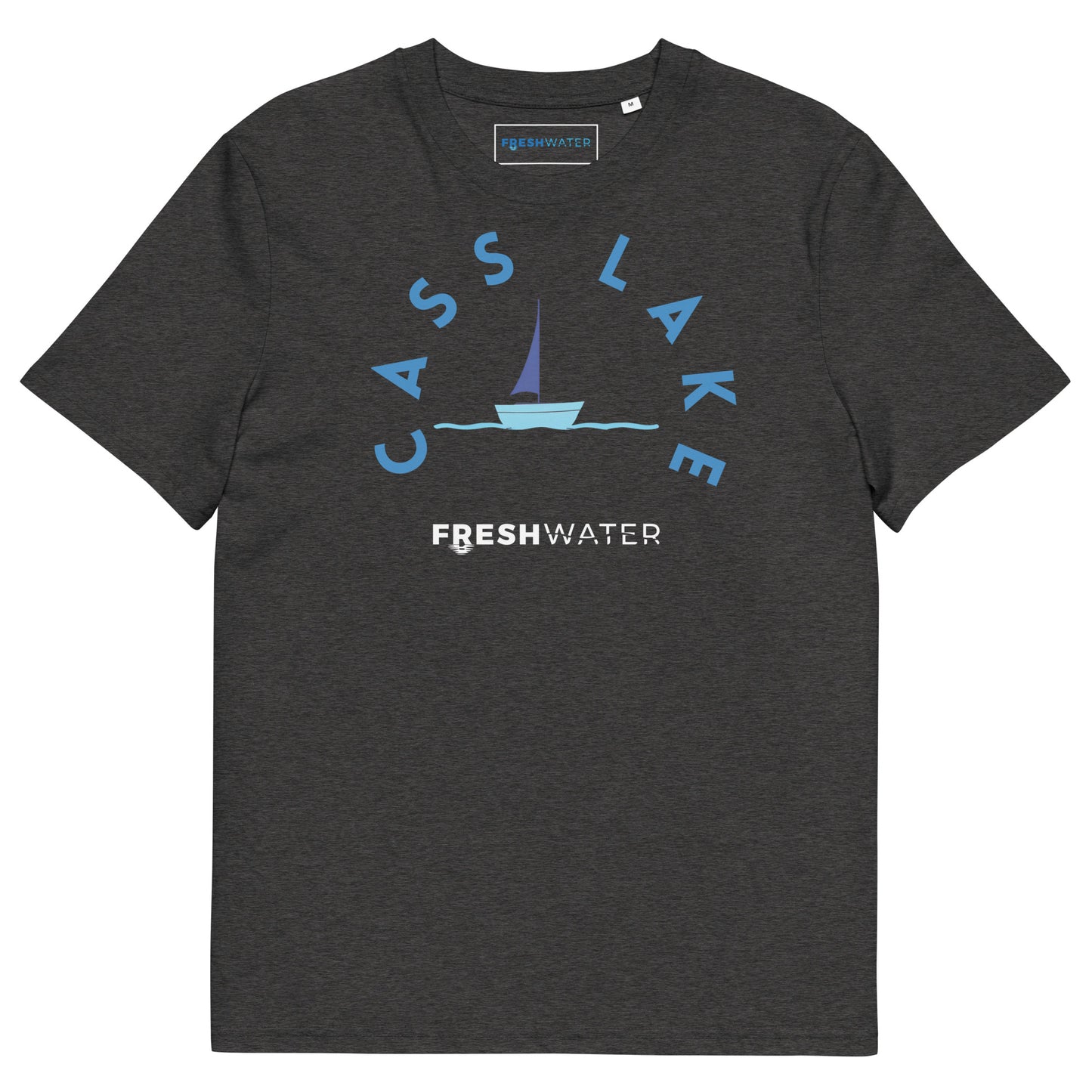 Cass Lake Minnesota Freshwater Sailing Unisex organic cotton t-shirt