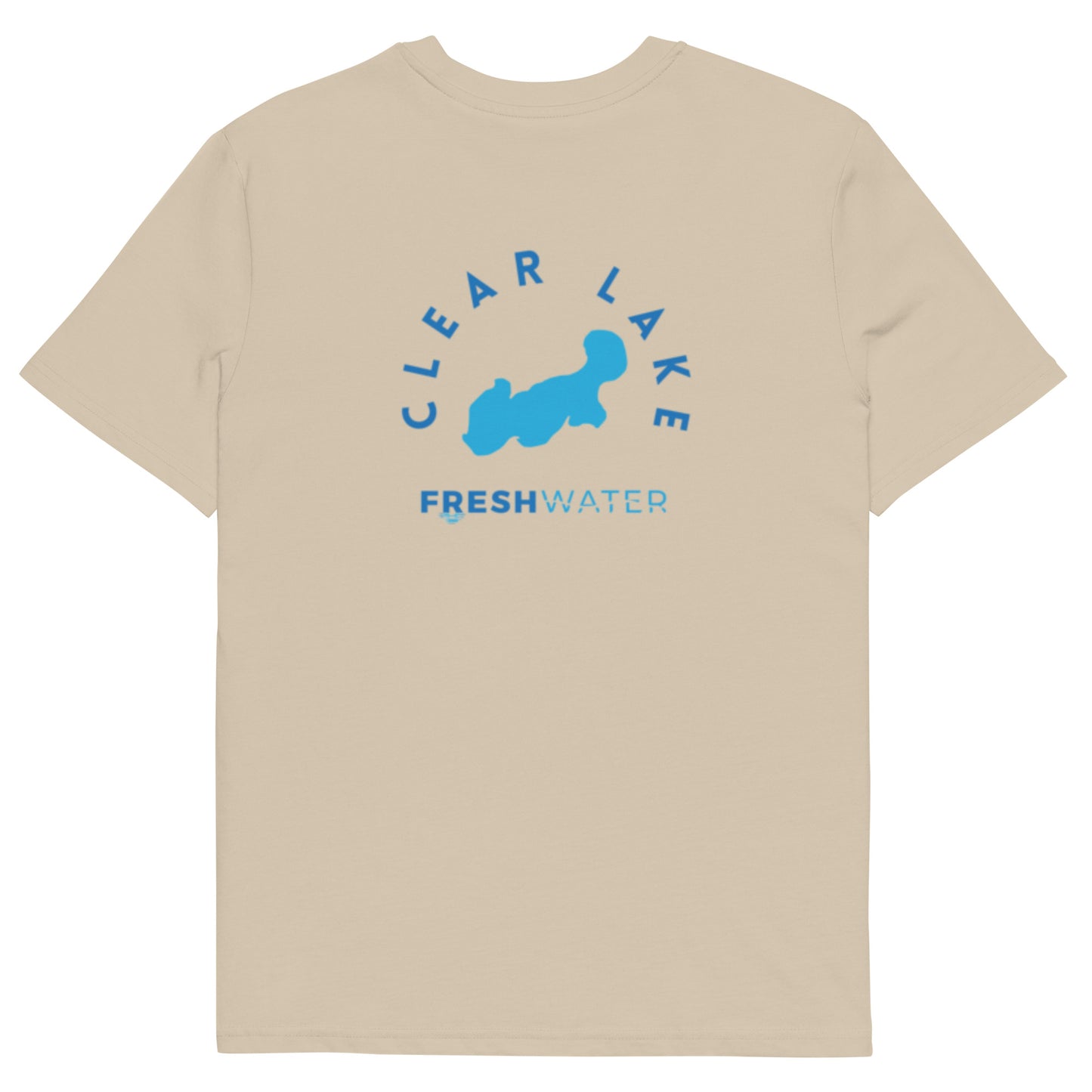 Clear Lake Iowa Freshwater Blue Unisex organic cotton t-shirt