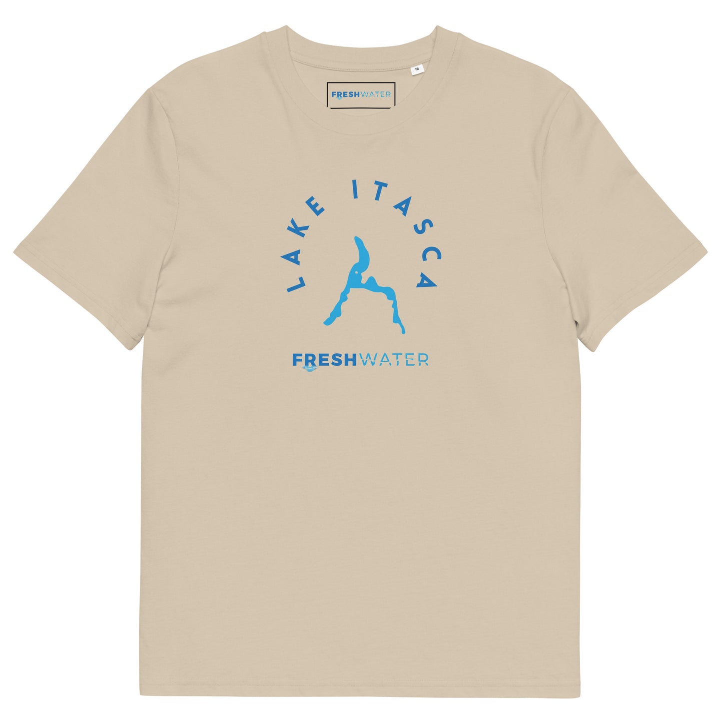 Lake Itasca Freshwater Blue Unisex organic cotton t-shirt