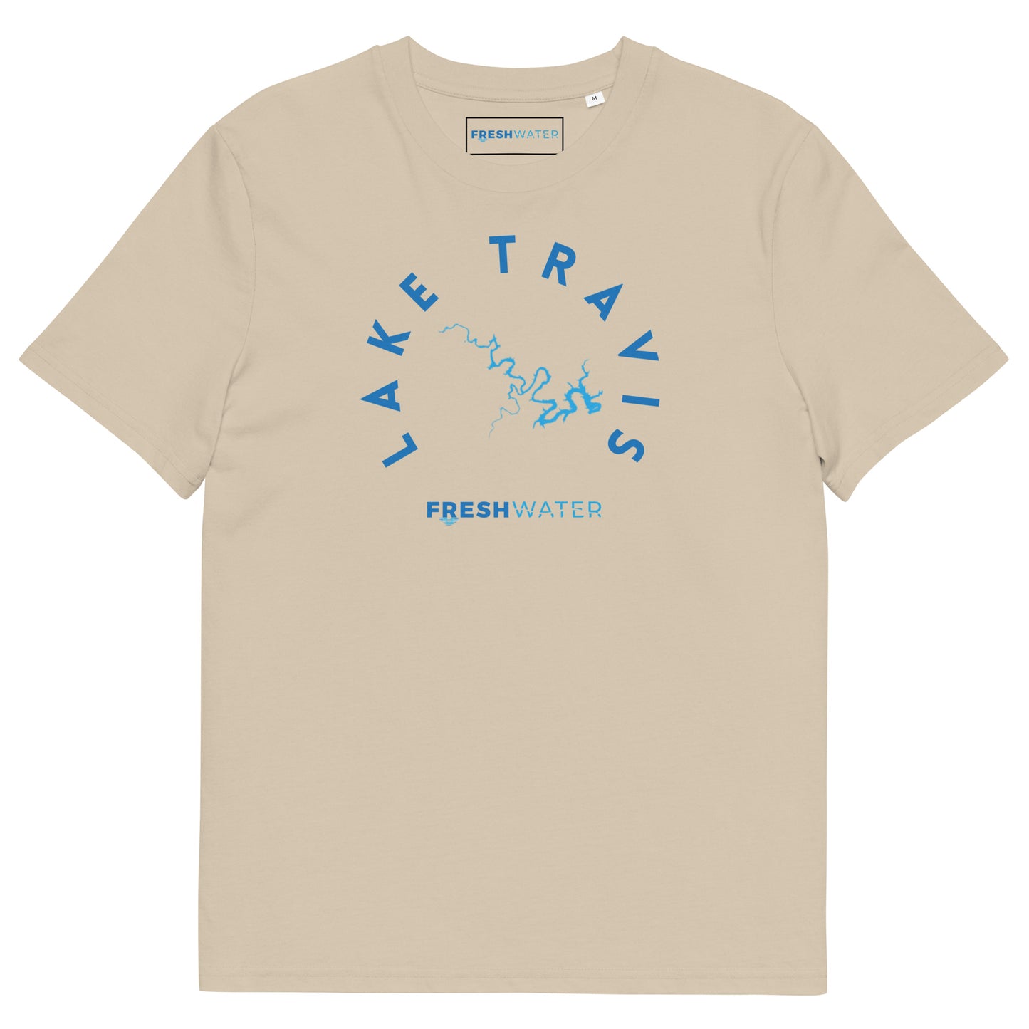 Lake Travis Texas Freshwater Blue Unisex organic cotton t-shirt