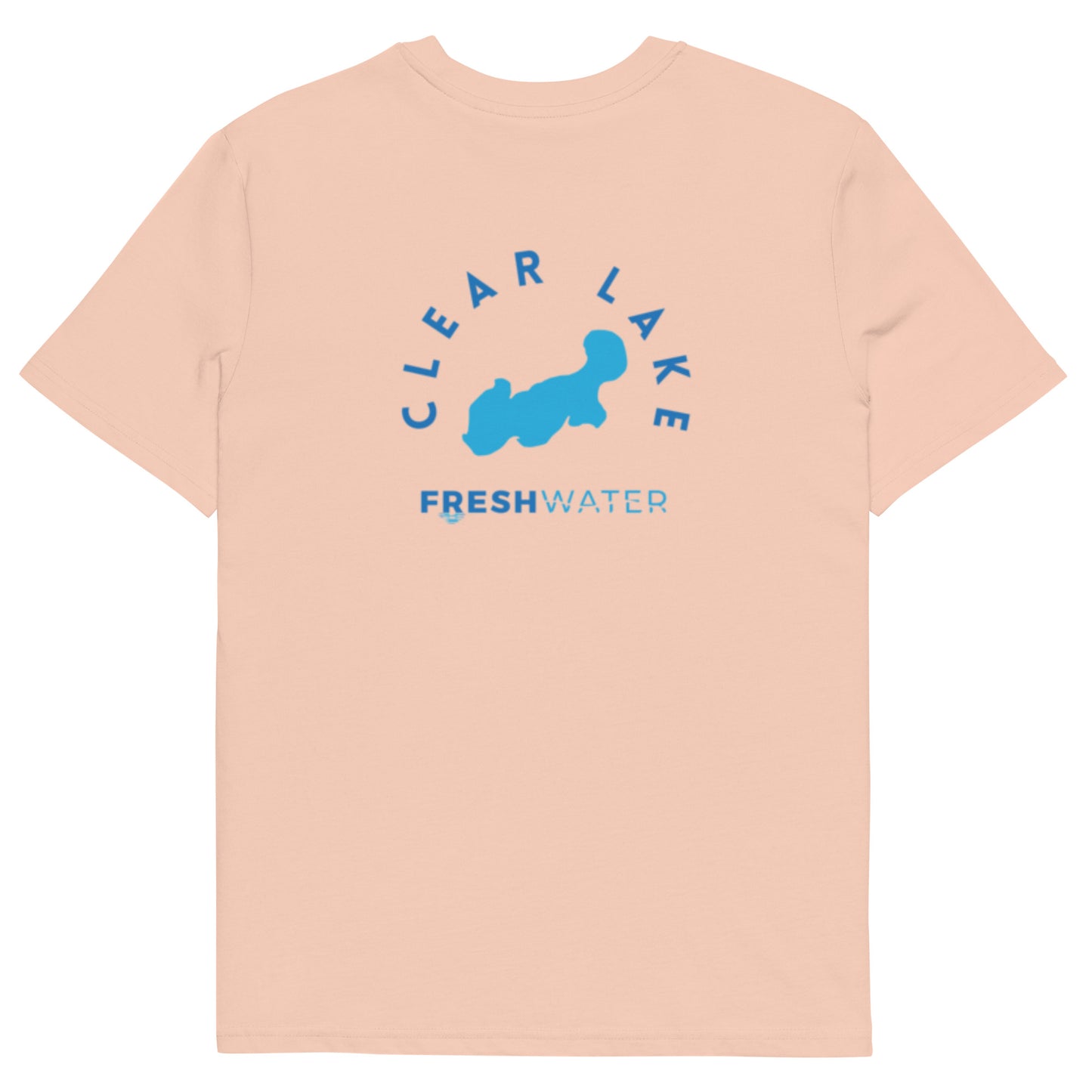 Clear Lake Iowa Freshwater Blue Unisex organic cotton t-shirt