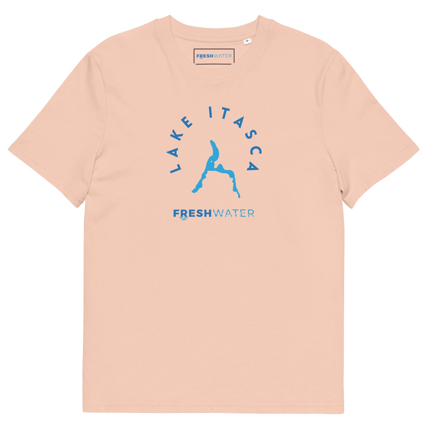 Lake Itasca Freshwater Blue Unisex organic cotton t-shirt