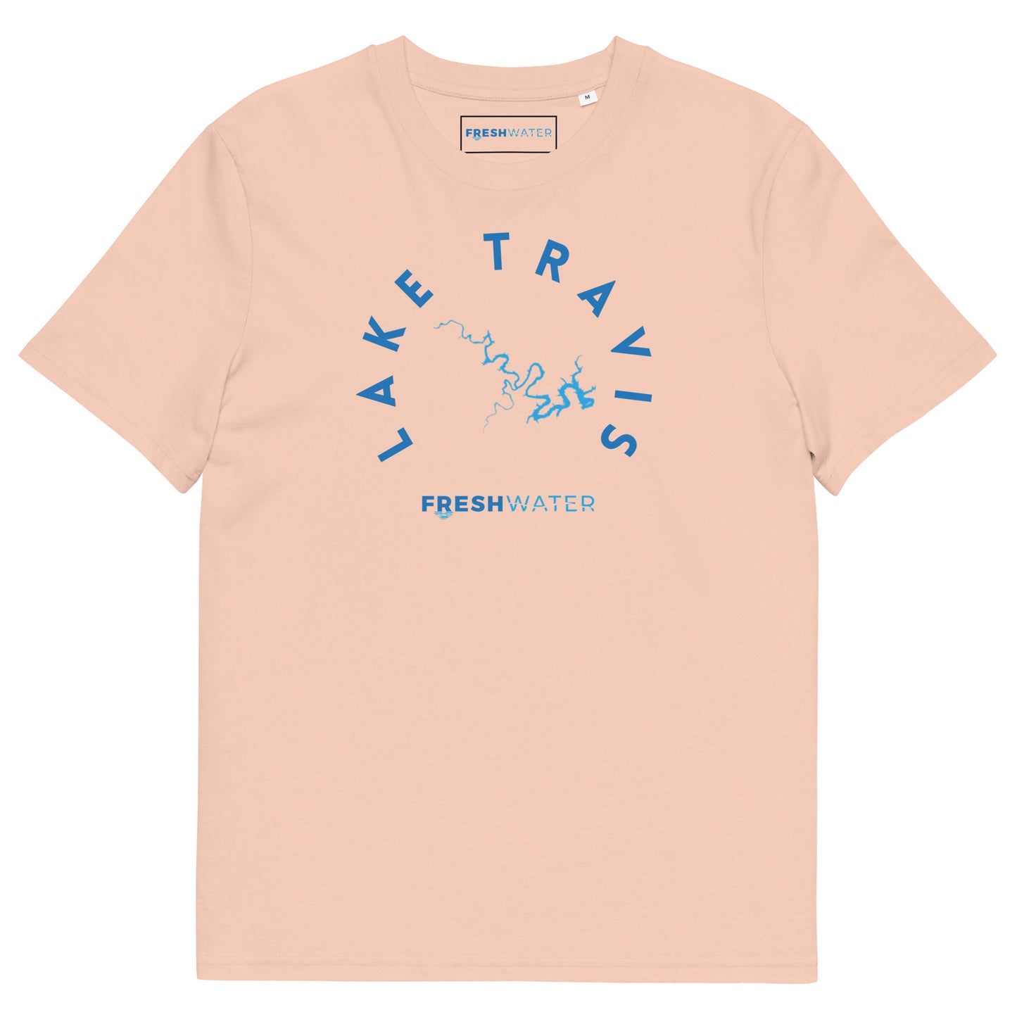 Lake Travis Texas Freshwater Blue Unisex organic cotton t-shirt