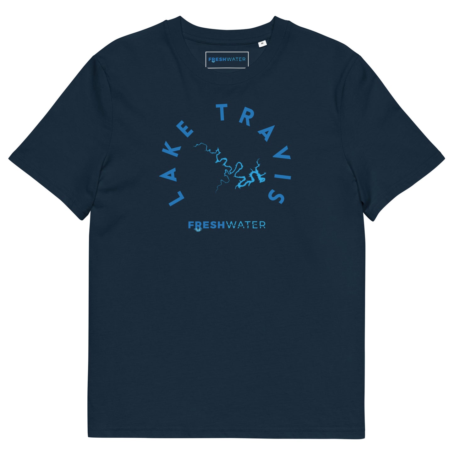 Lake Travis Texas Freshwater Blue Unisex organic cotton t-shirt