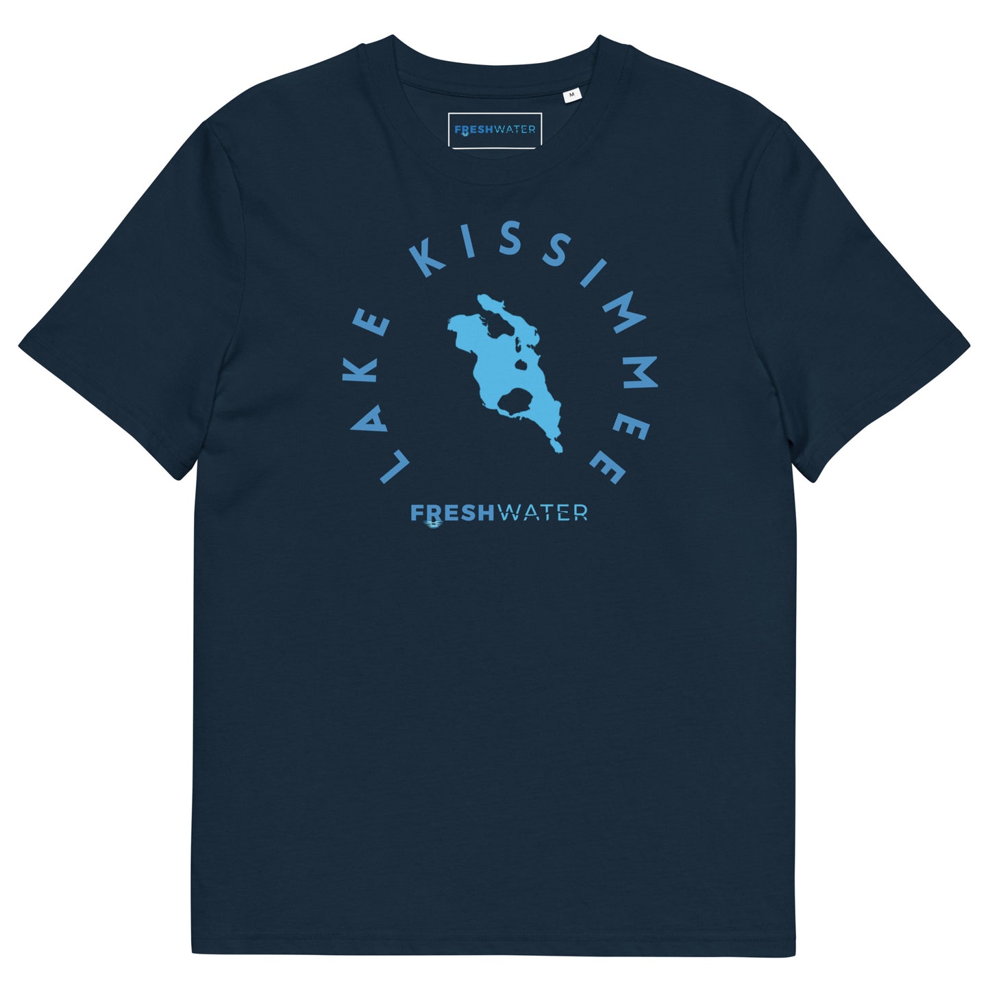 Lake Kissimmee Florida Freshwater Blue Unisex organic cotton t-shirt