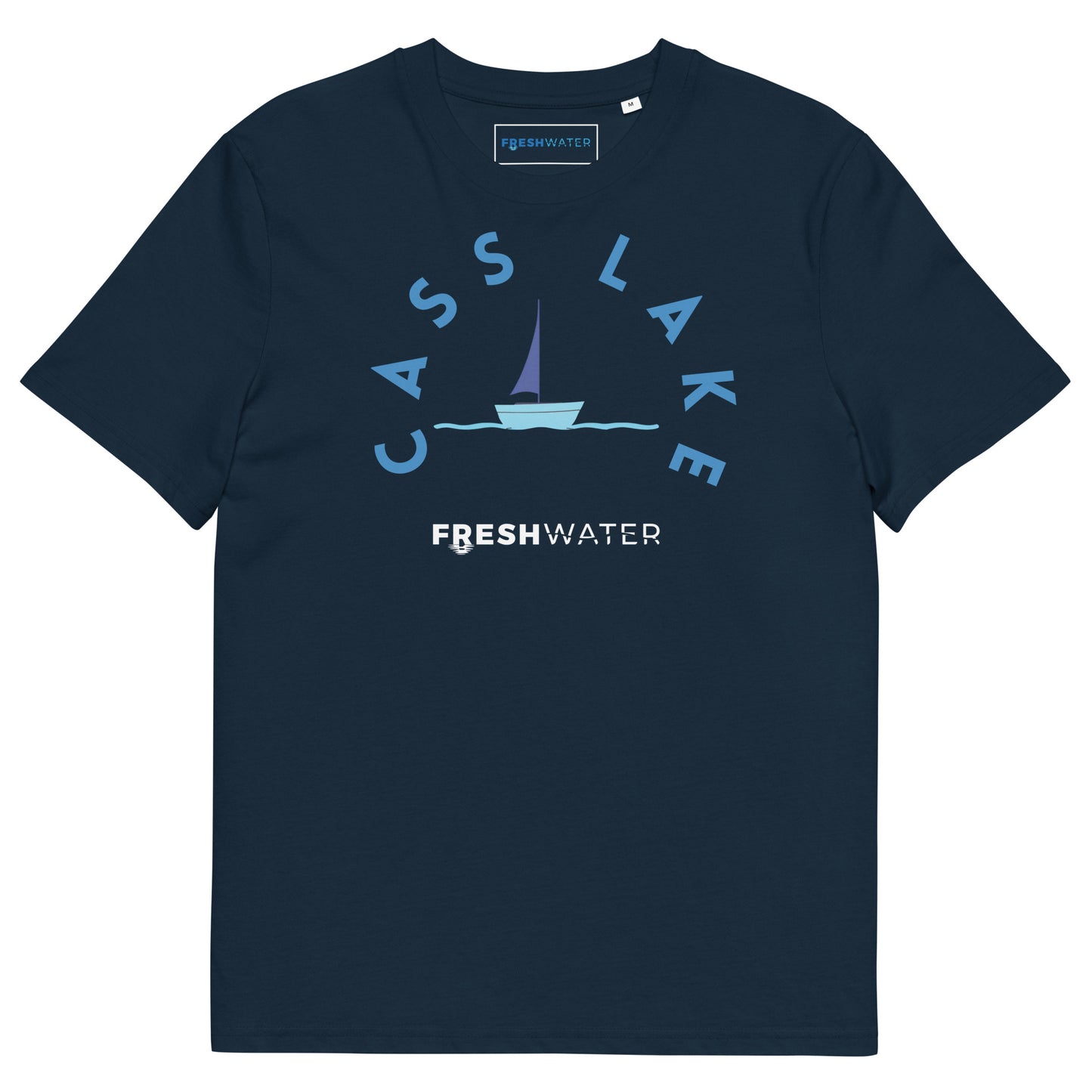 Cass Lake Minnesota Freshwater Sailing Unisex organic cotton t-shirt