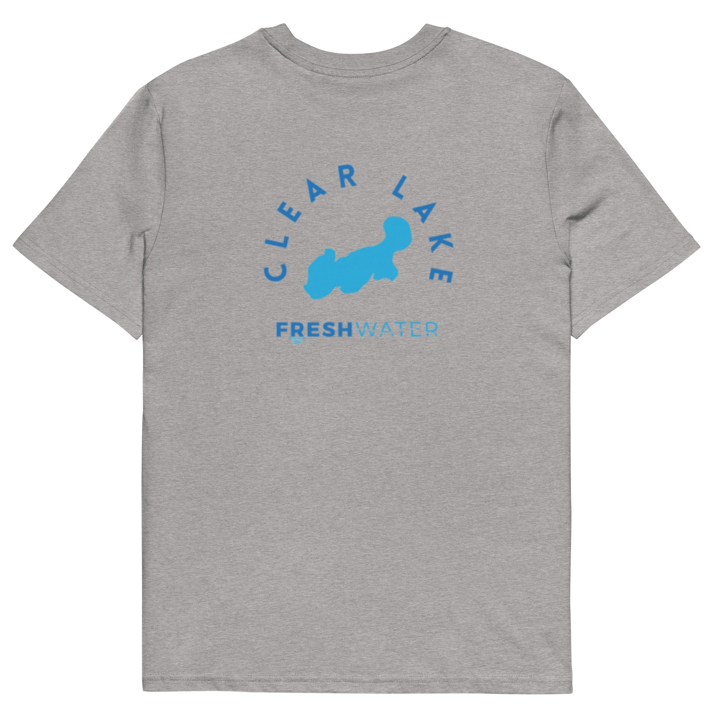 Clear Lake Iowa Freshwater Blue Unisex organic cotton t-shirt