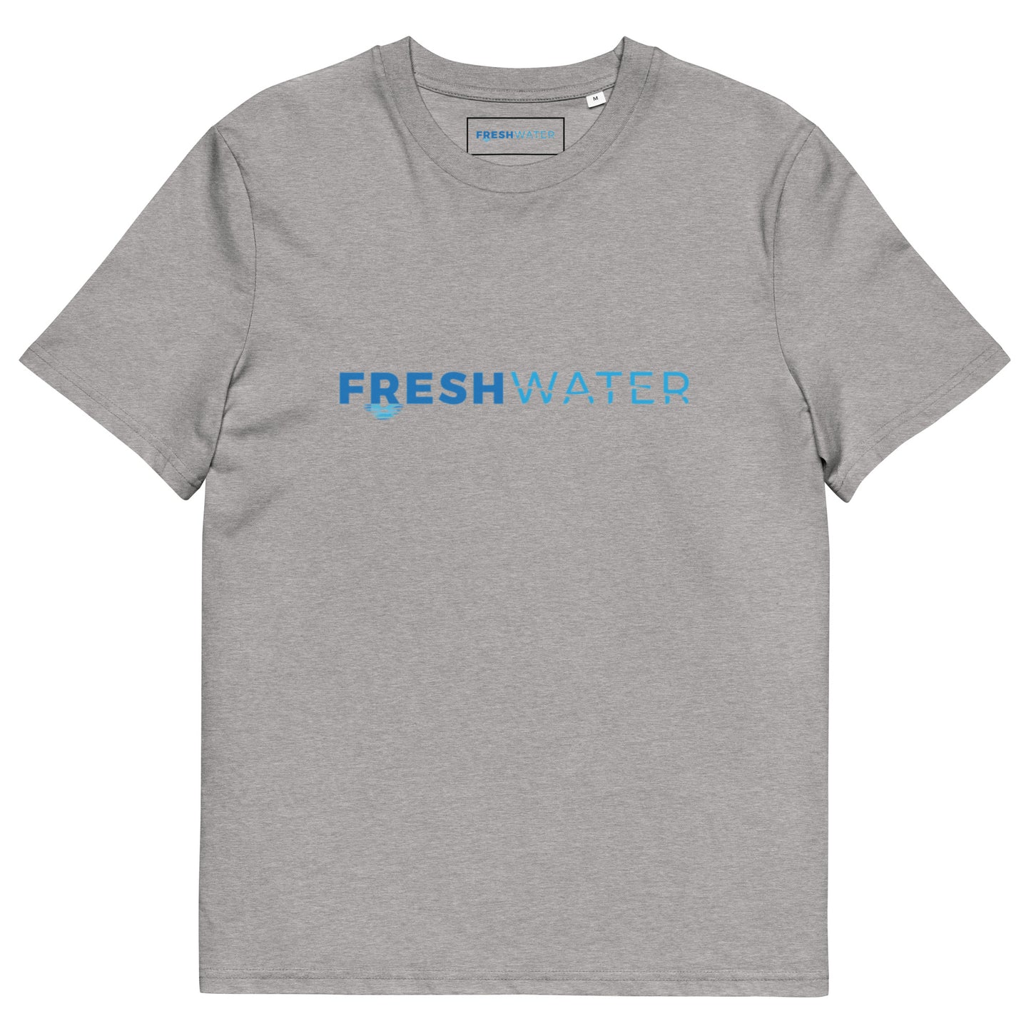 Clear Lake Iowa Freshwater Blue Unisex organic cotton t-shirt
