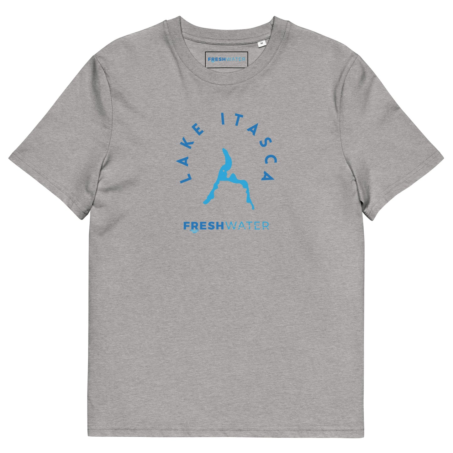 Lake Itasca Freshwater Blue Unisex organic cotton t-shirt
