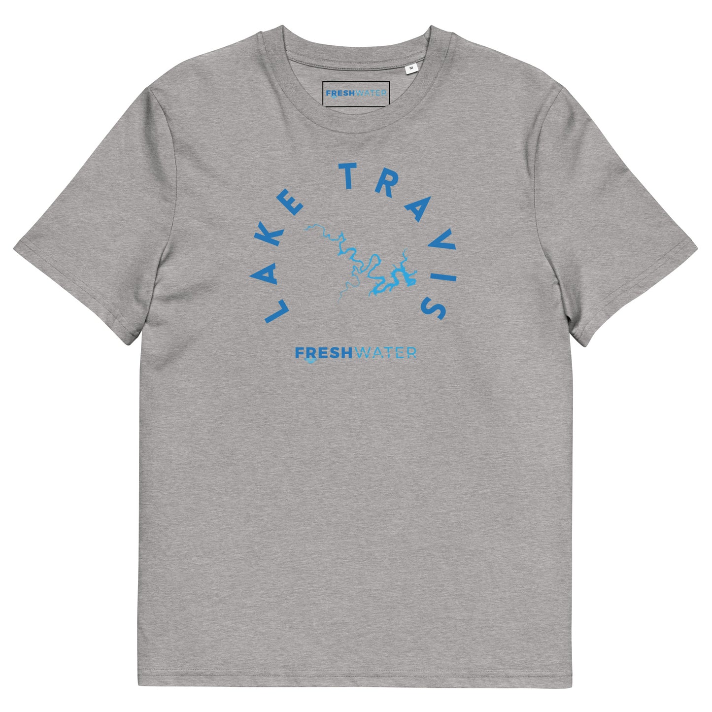 Lake Travis Texas Freshwater Blue Unisex organic cotton t-shirt