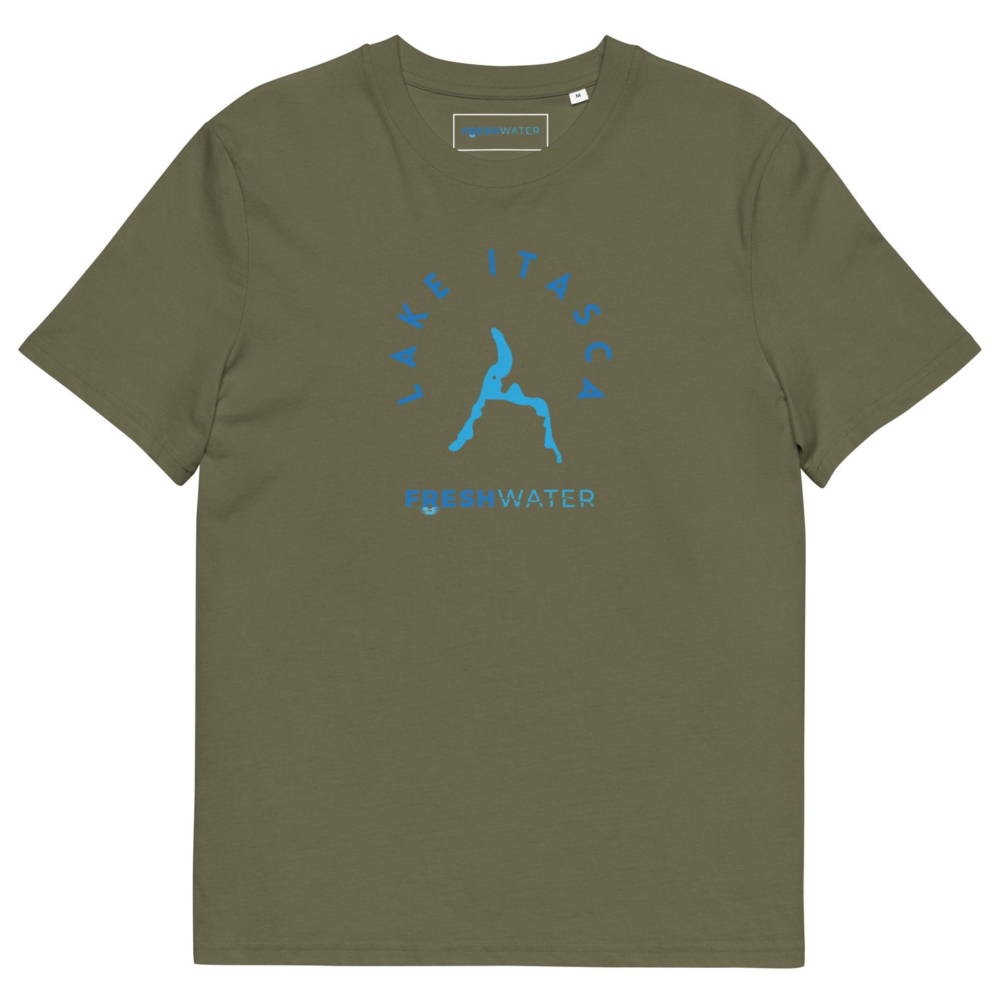 Lake Itasca Freshwater Blue Unisex organic cotton t-shirt