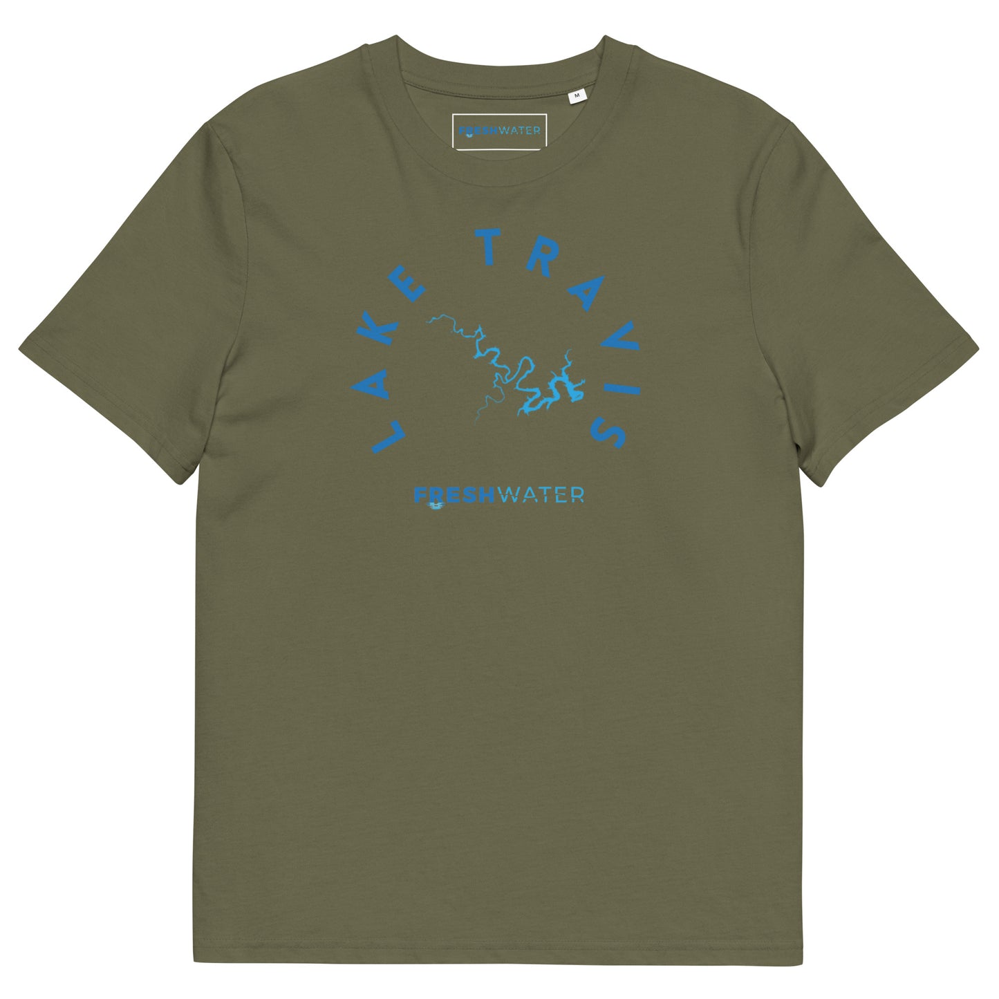 Lake Travis Texas Freshwater Blue Unisex organic cotton t-shirt