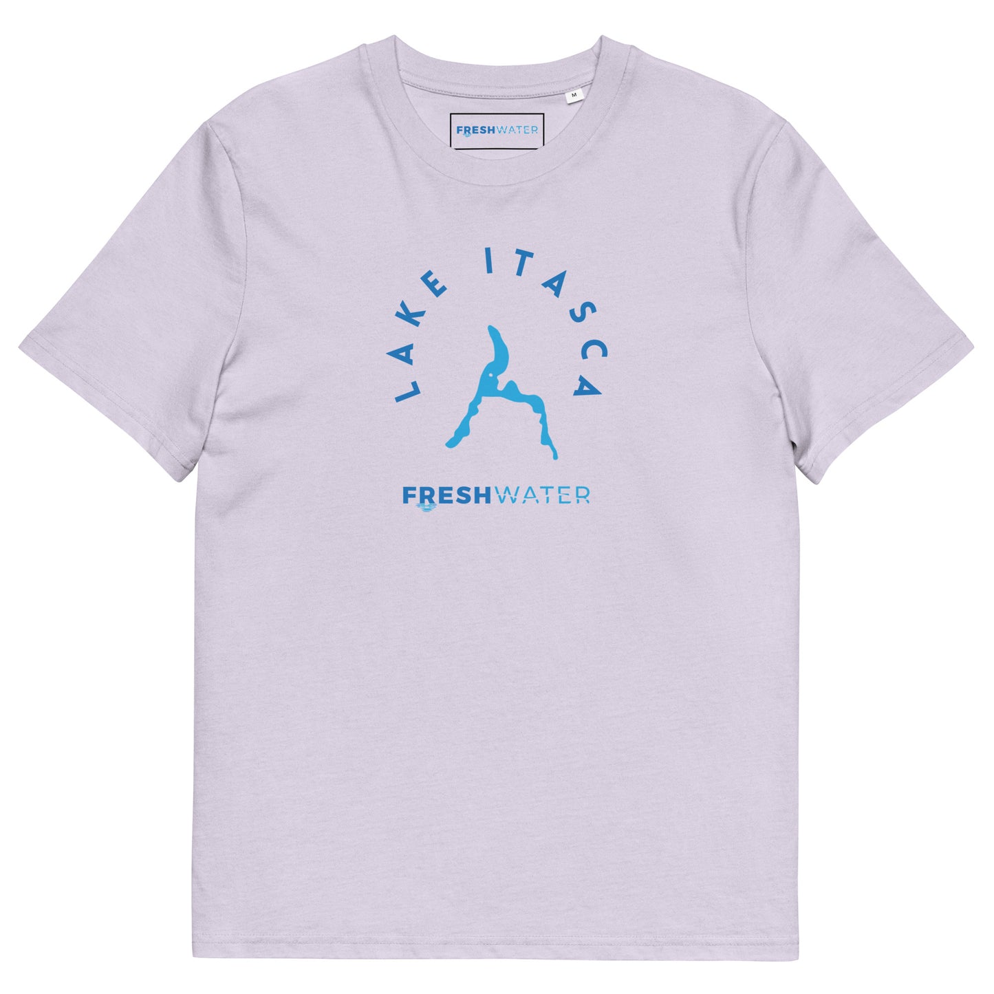 Lake Itasca Freshwater Blue Unisex organic cotton t-shirt