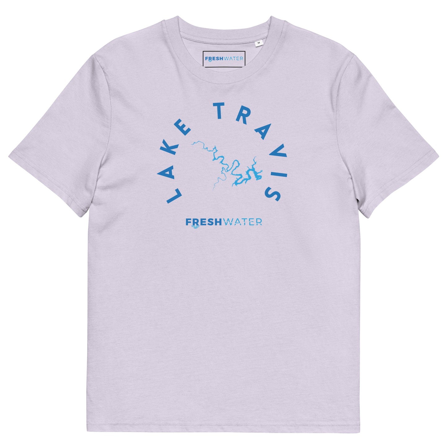Lake Travis Texas Freshwater Blue Unisex organic cotton t-shirt