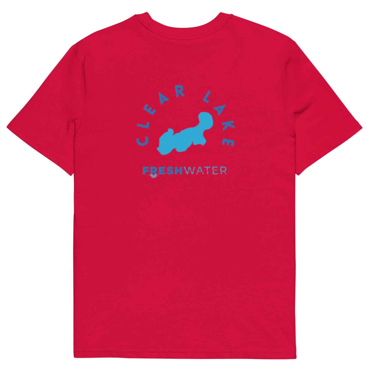 Clear Lake Iowa Freshwater Blue Unisex organic cotton t-shirt
