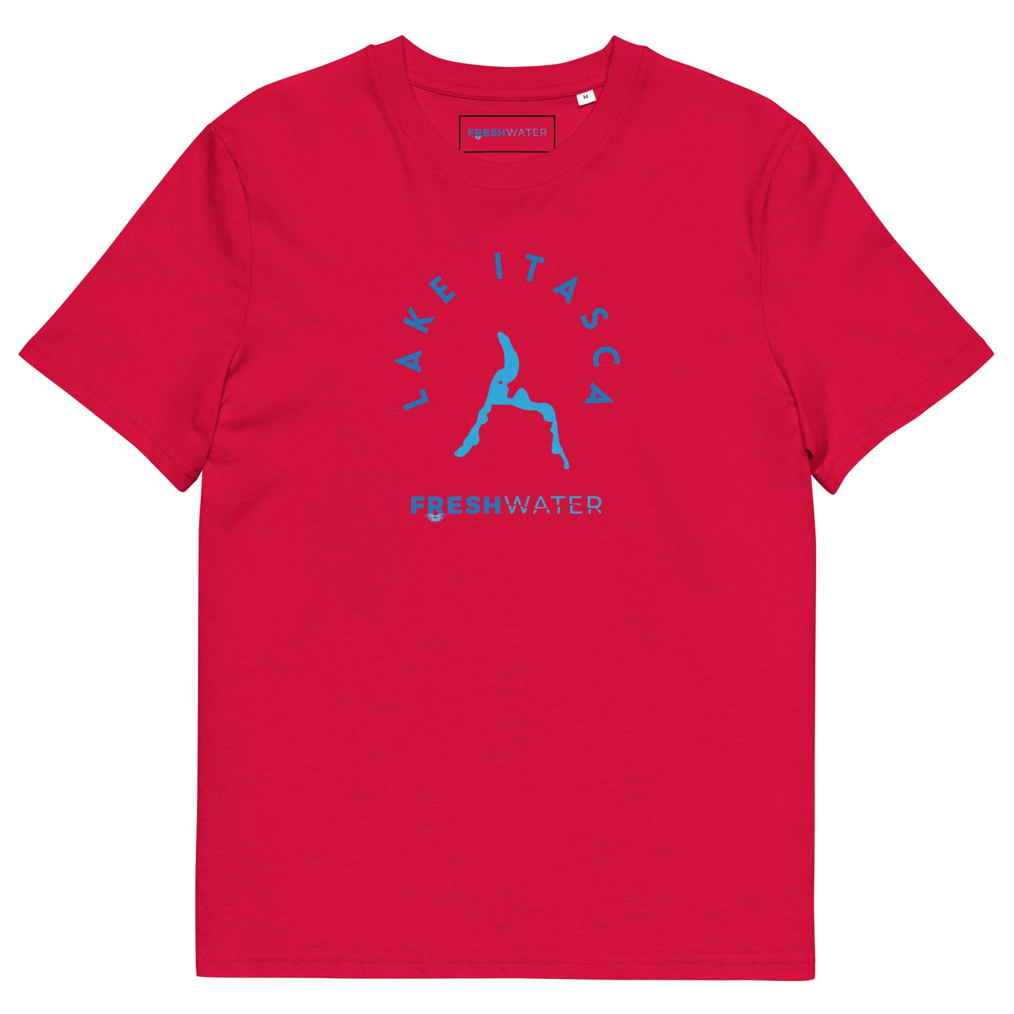 Lake Itasca Freshwater Blue Unisex organic cotton t-shirt