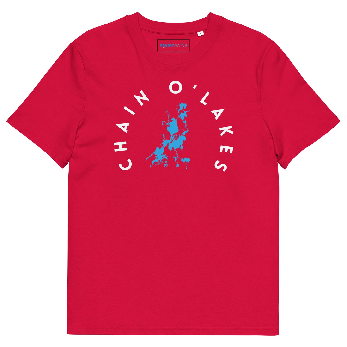 Chain O'Lakes Illinois Freshwater WB Unisex organic cotton t-shirt