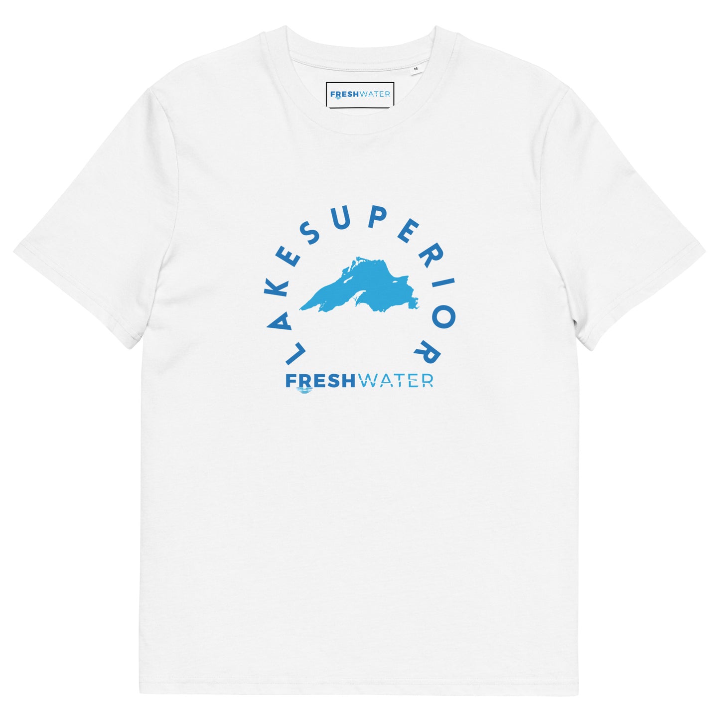 Lake Superior Freshwater Blue Unisex organic cotton t-shirt