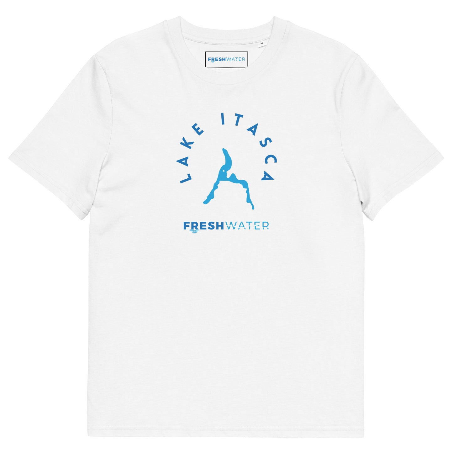 Lake Itasca Freshwater Blue Unisex organic cotton t-shirt