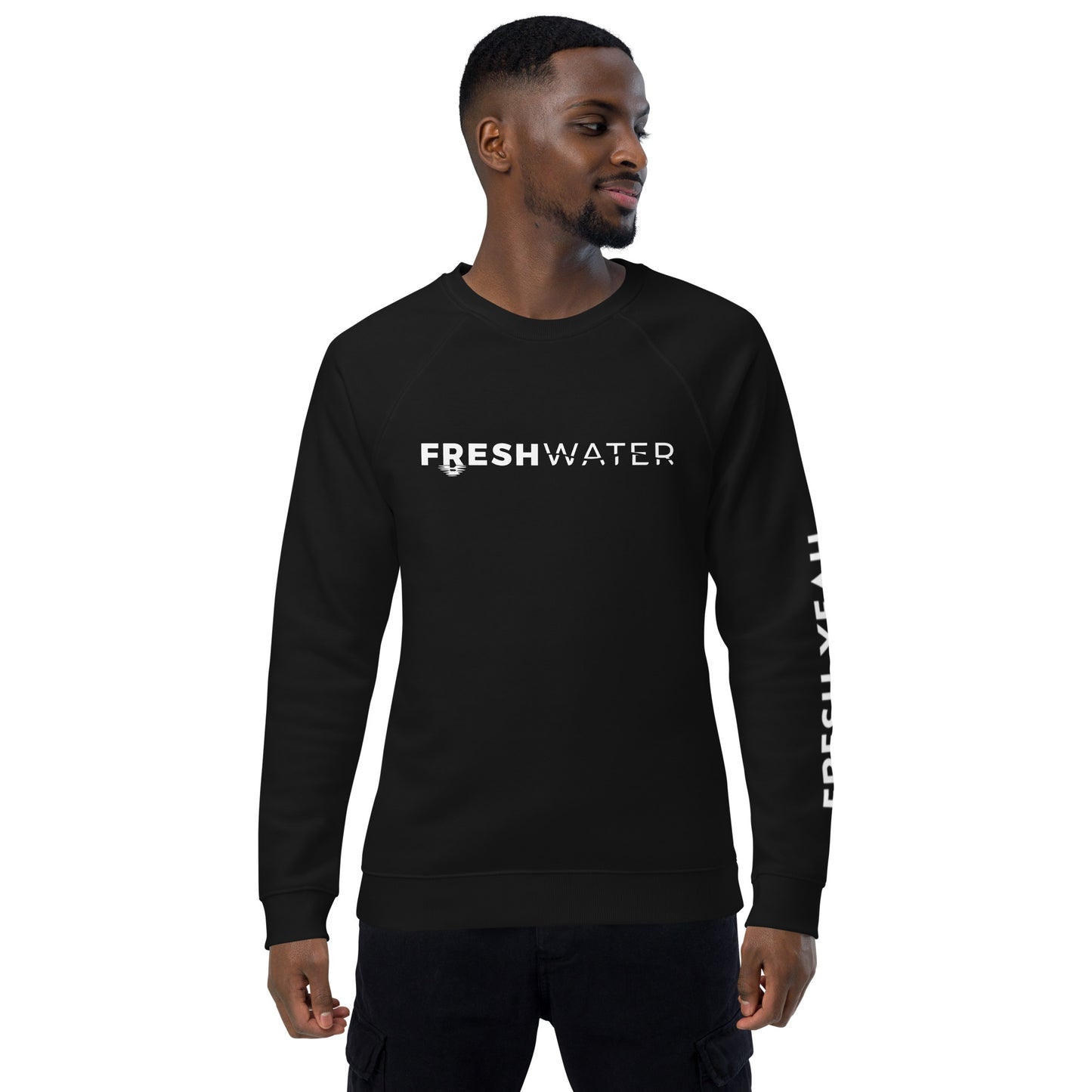 Unisex organic raglan sweatshirt