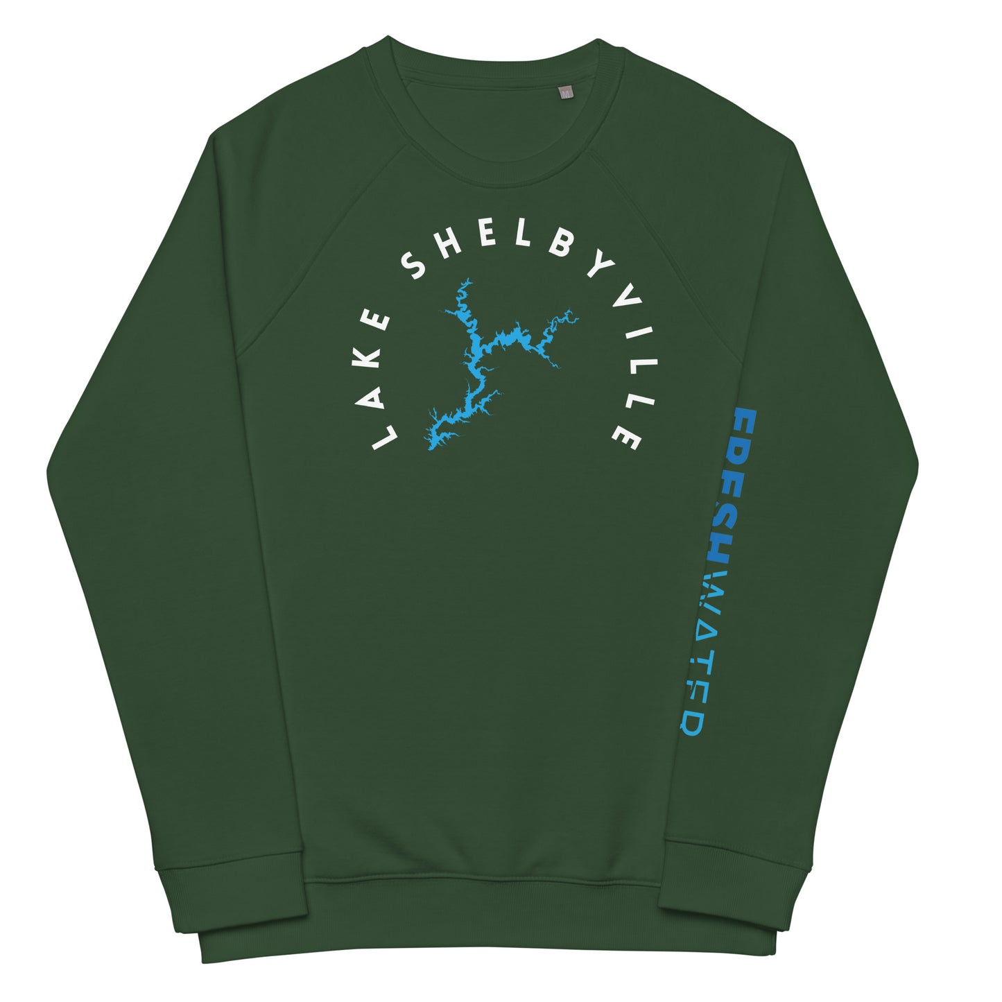Lake Shelbyville Illinois Freshwater WB Unisex organic raglan sweatshirt