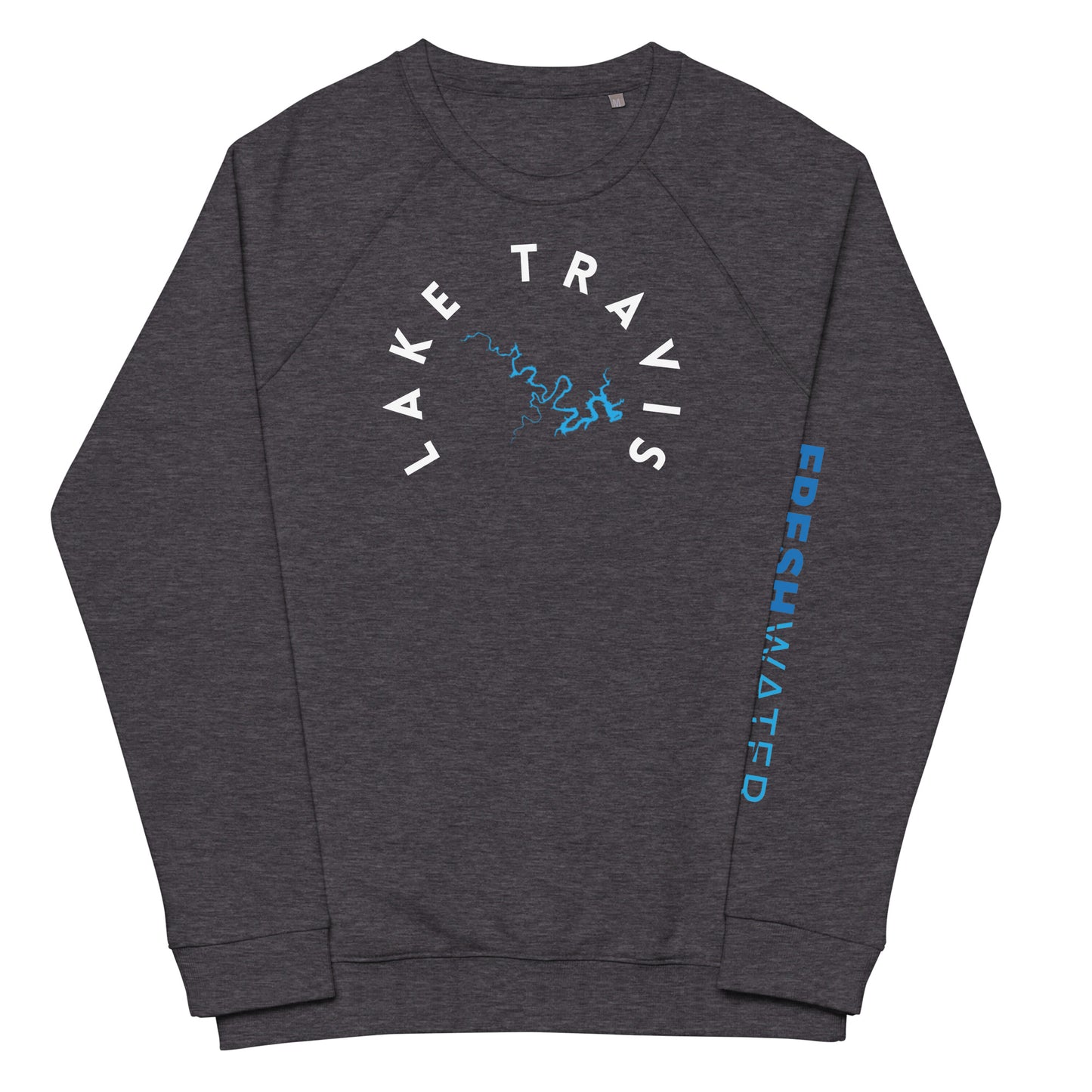 Lake Travis Texas Freshwater WB Unisex organic raglan sweatshirt