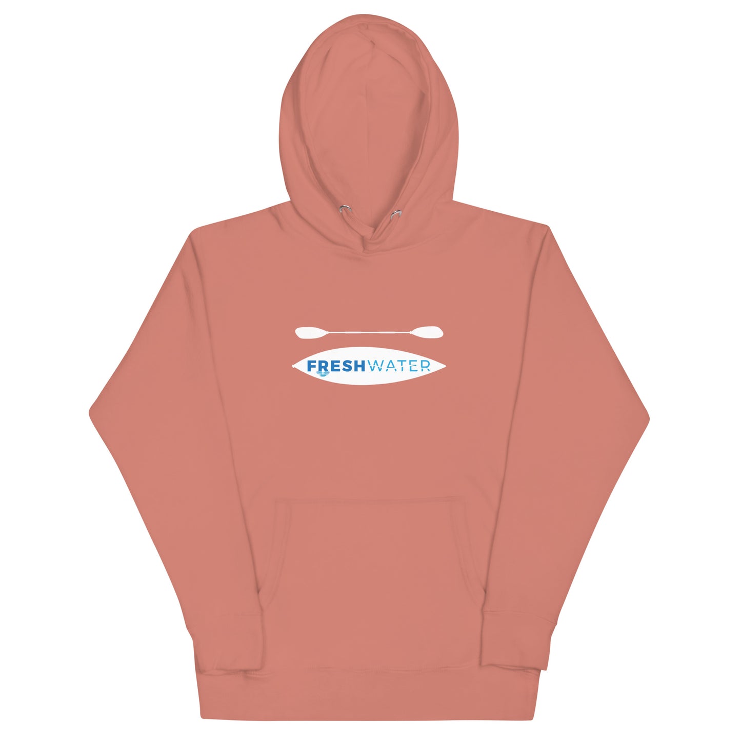 Freshwater Kayak White/Blue Unisex Hoodie