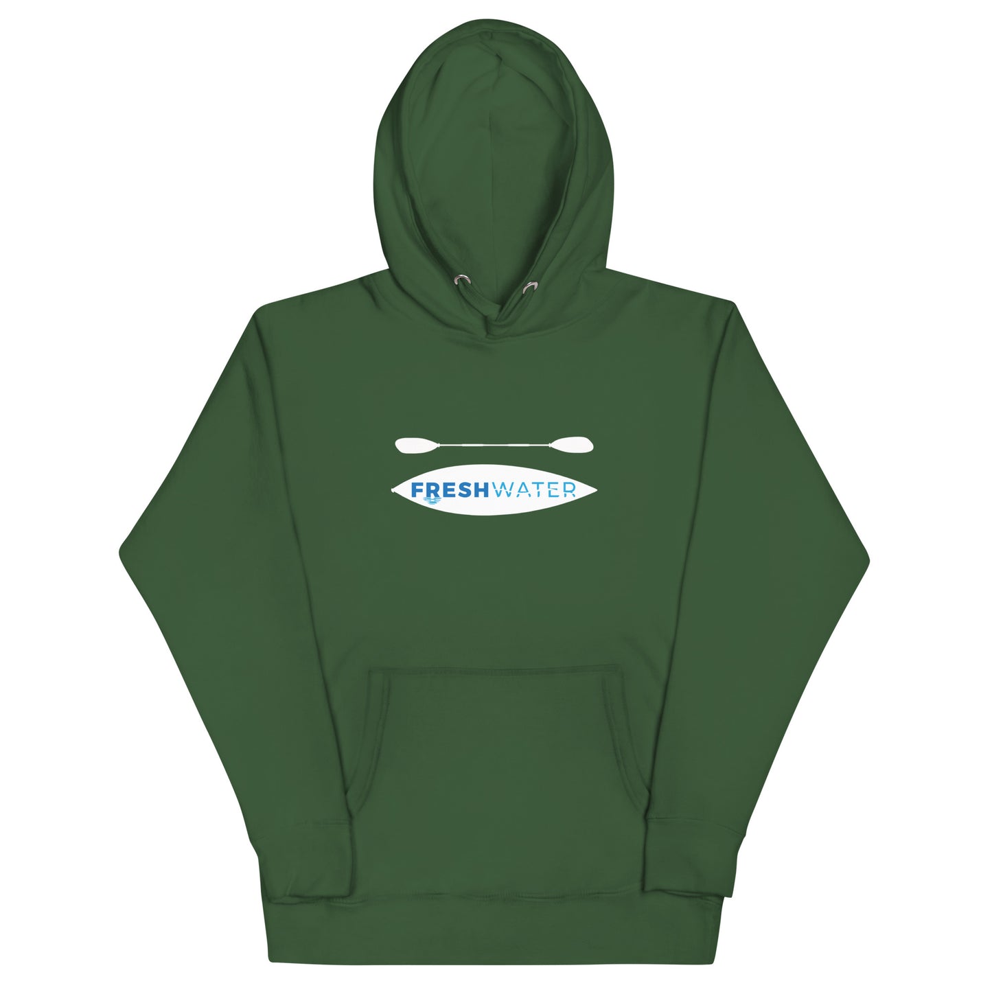 Freshwater Kayak White/Blue Unisex Hoodie