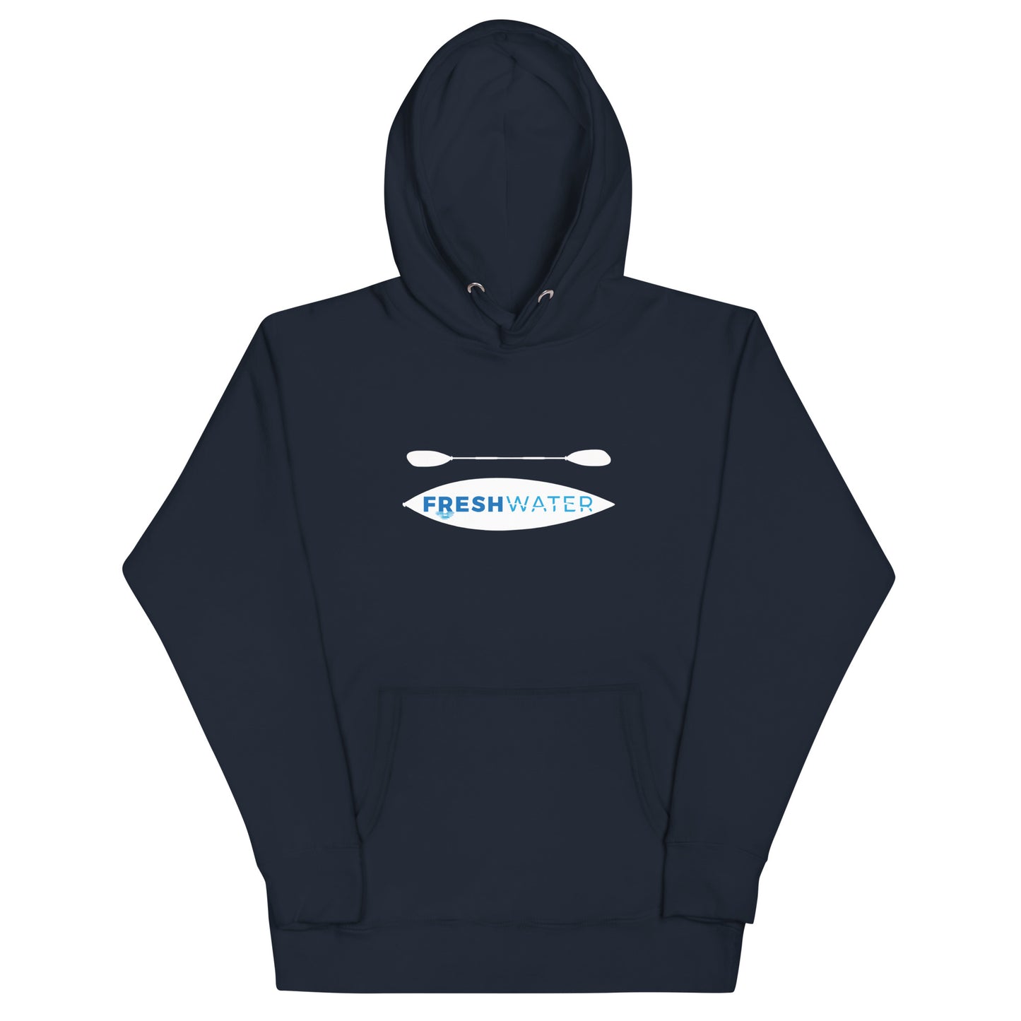 Freshwater Kayak White/Blue Unisex Hoodie