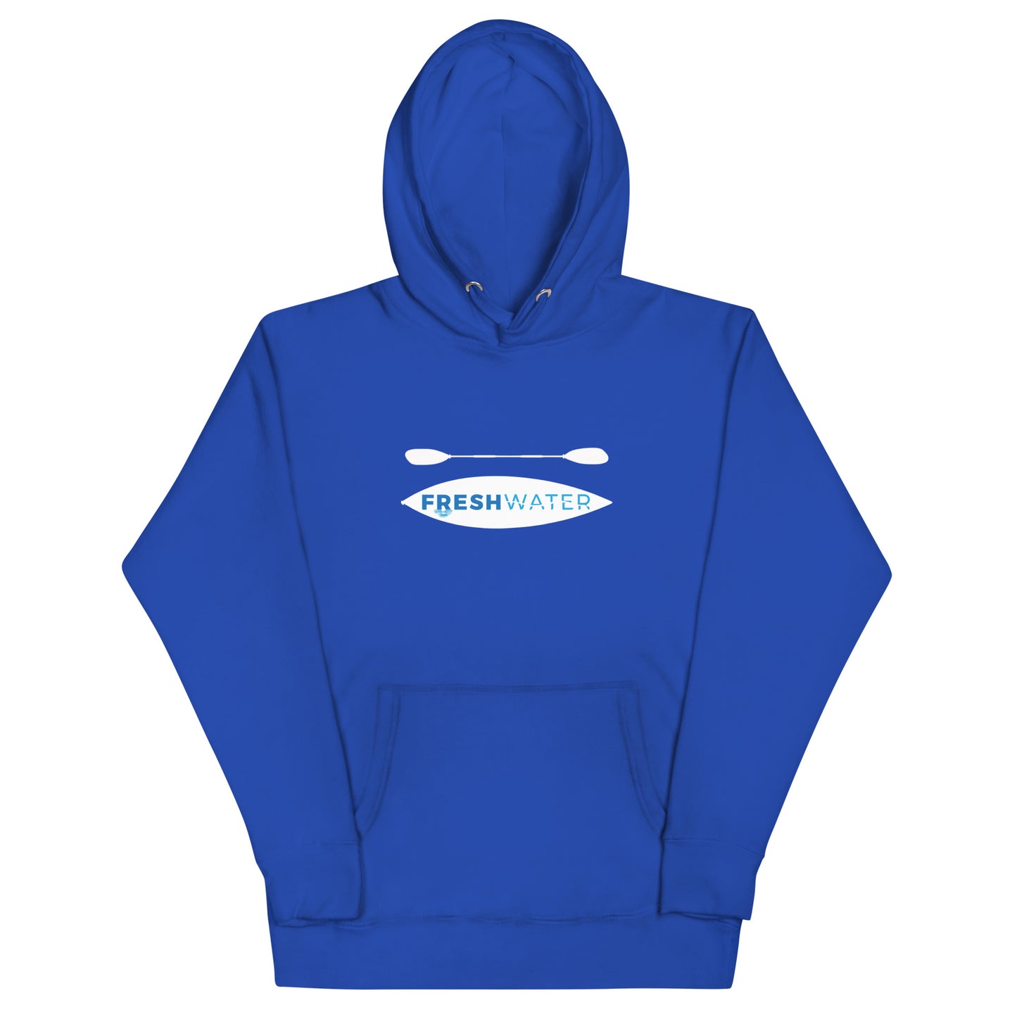 Freshwater Kayak White/Blue Unisex Hoodie