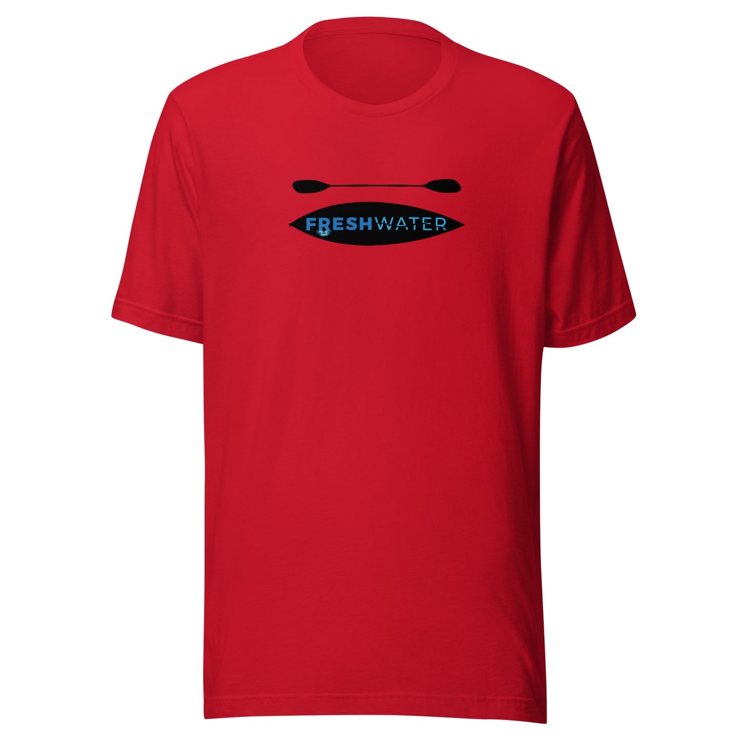 Freshwater Kayak Black/Blue Unisex t-shirt