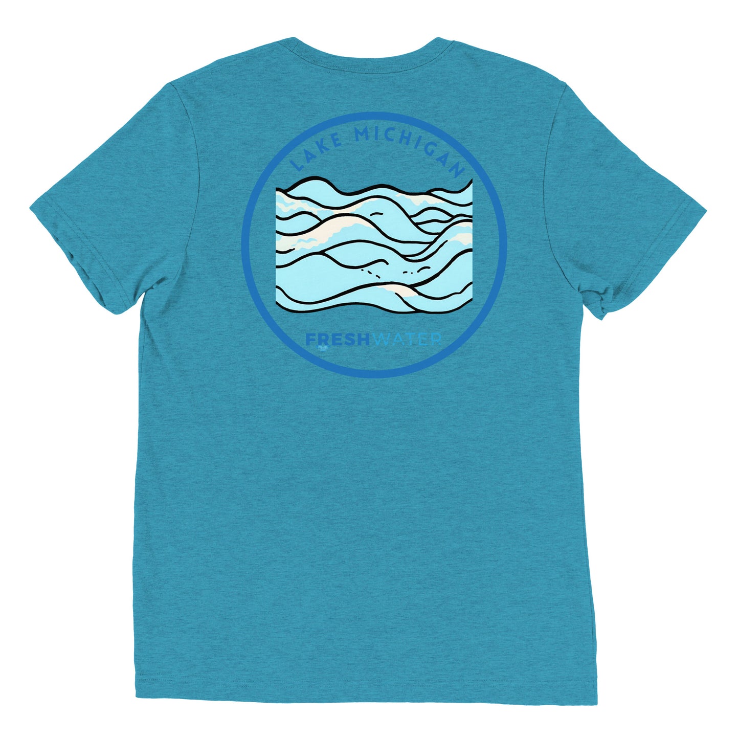 Lake Michigan Freshwater Waves Short sleeve t-shirt