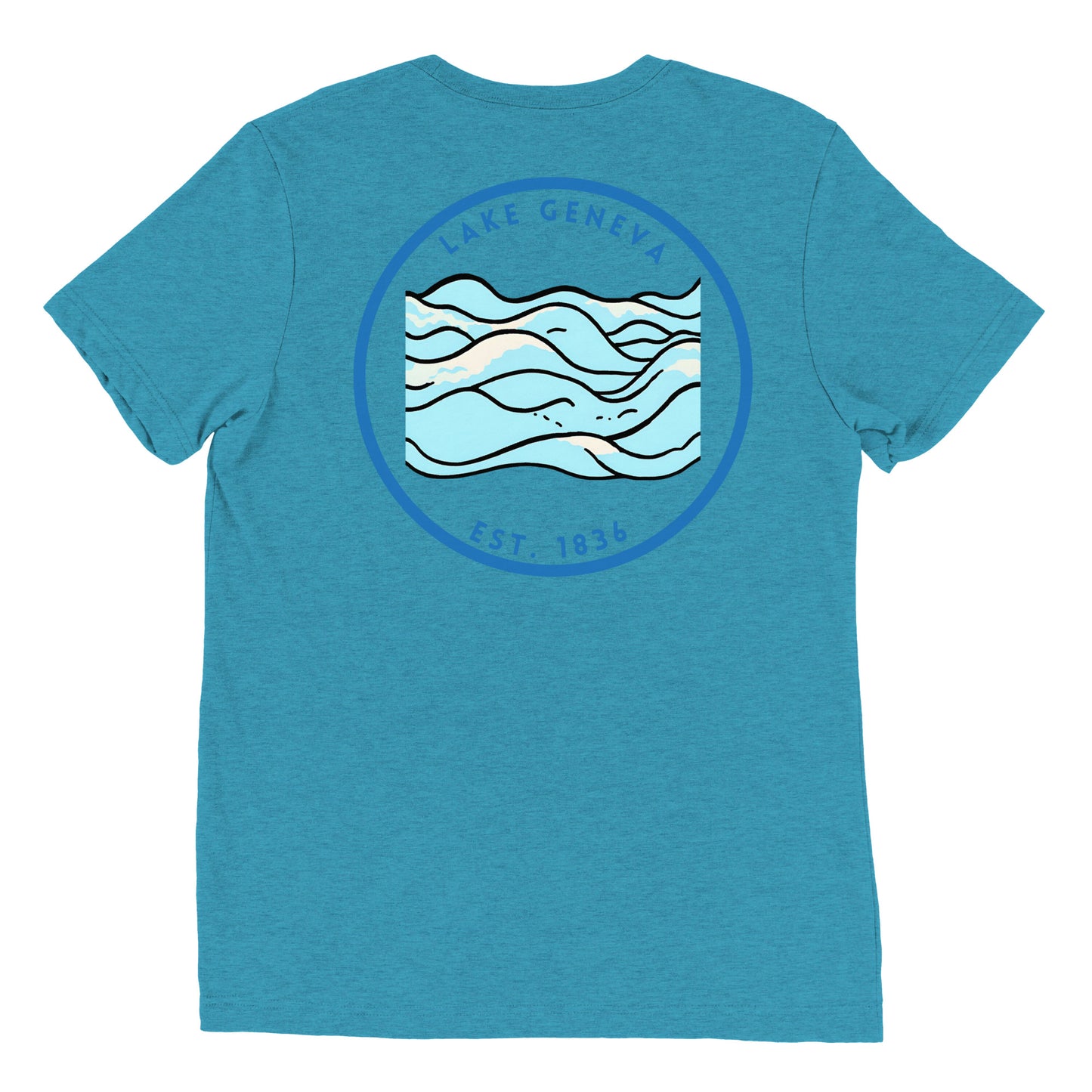 Lake Geneva Wisconsin Freshwater Waves Short sleeve t-shirt