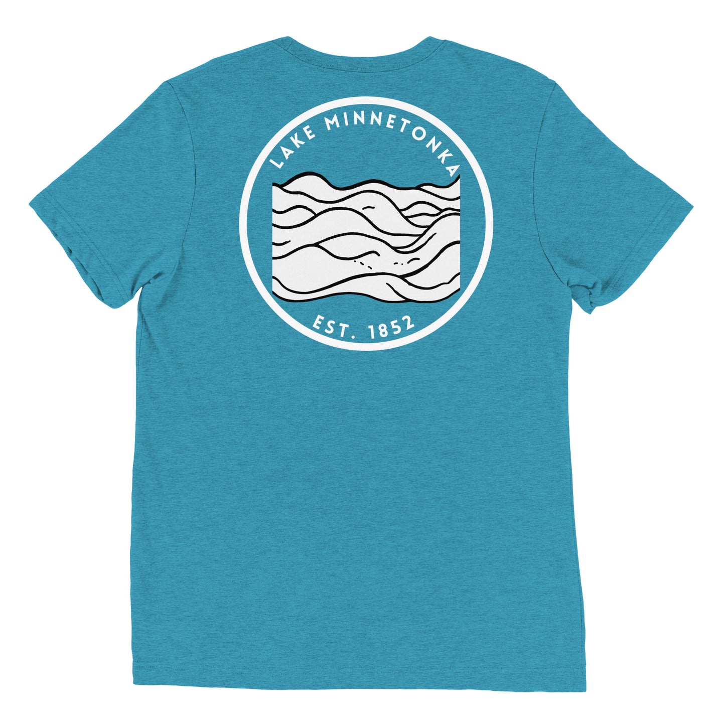 Lake Minnetonka Minnesota Freshwater Waves BW Short sleeve t-shirt
