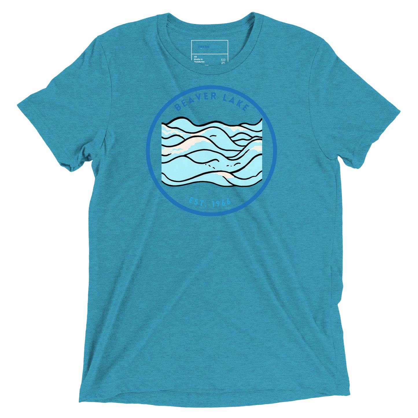 Beaver Lake Arkansas Freshwater Waves EST Short sleeve t-shirt