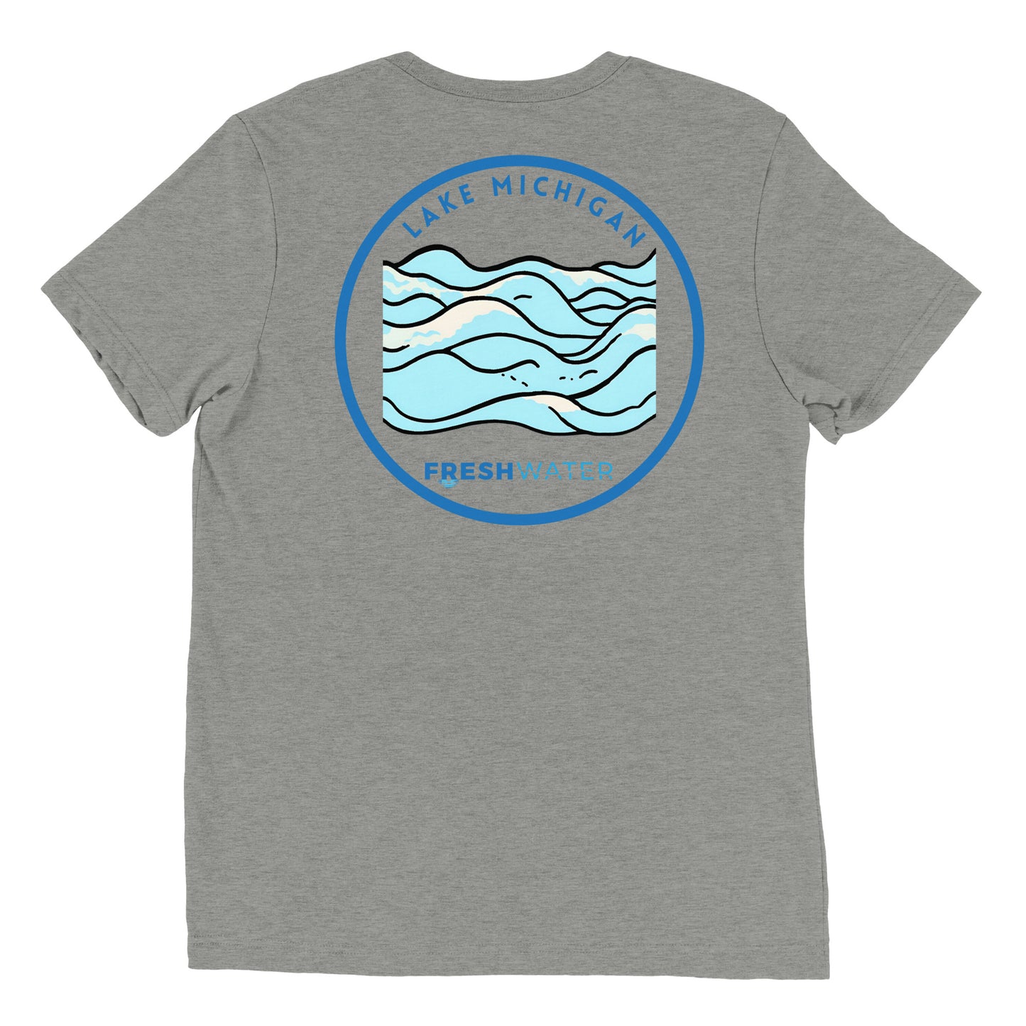 Lake Michigan Freshwater Waves Short sleeve t-shirt