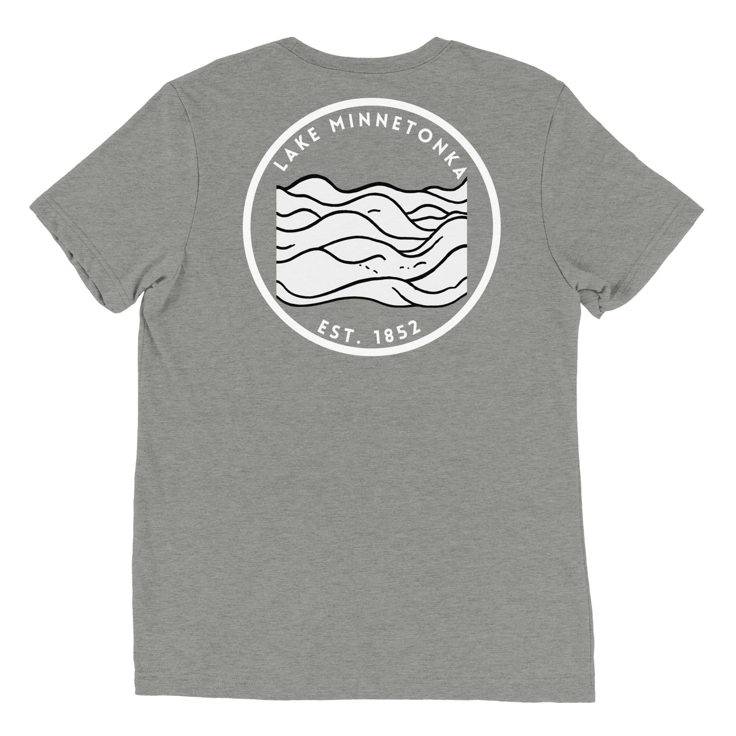 Lake Minnetonka Minnesota Freshwater Waves BW Short sleeve t-shirt
