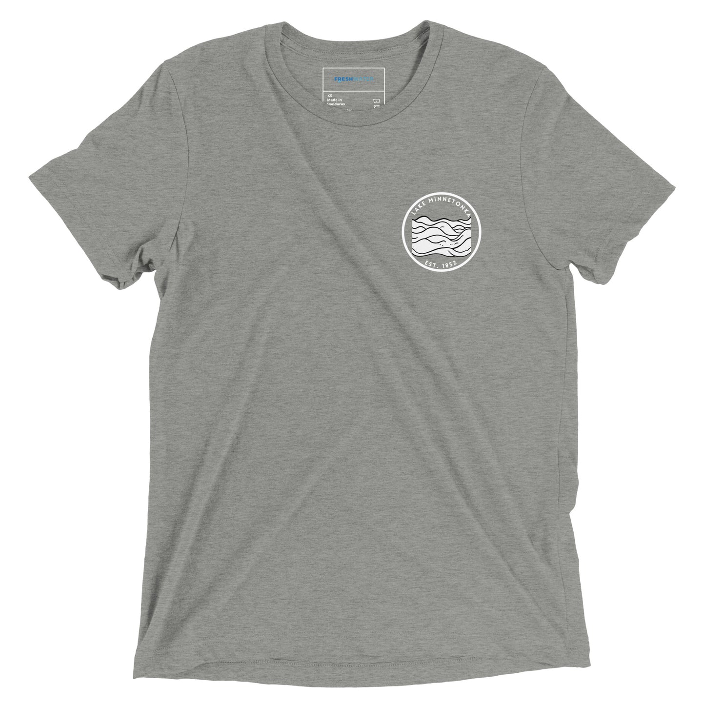 Lake Minnetonka Minnesota Freshwater Waves BW Short sleeve t-shirt