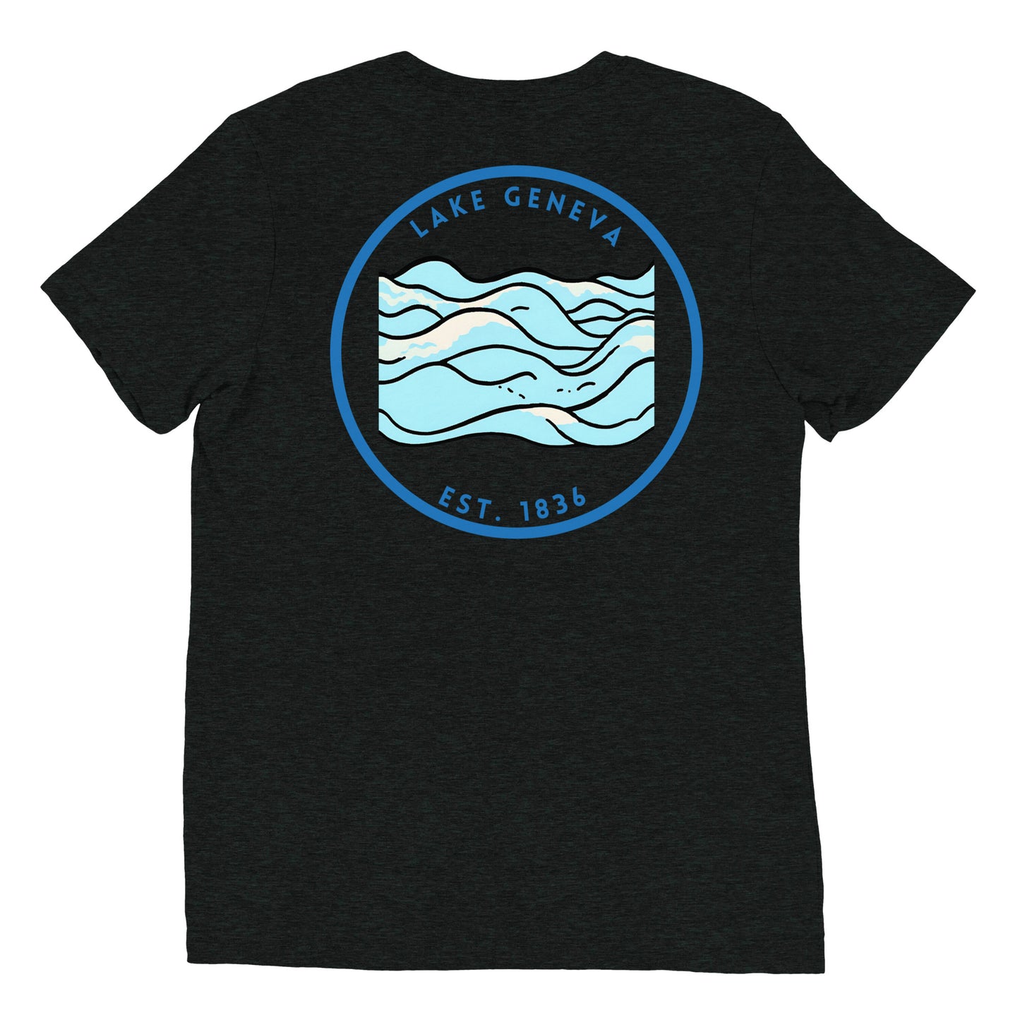 Lake Geneva Wisconsin Freshwater Waves Short sleeve t-shirt