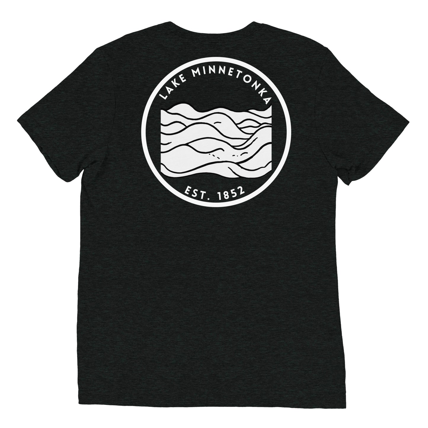 Lake Minnetonka Minnesota Freshwater Waves BW Short sleeve t-shirt
