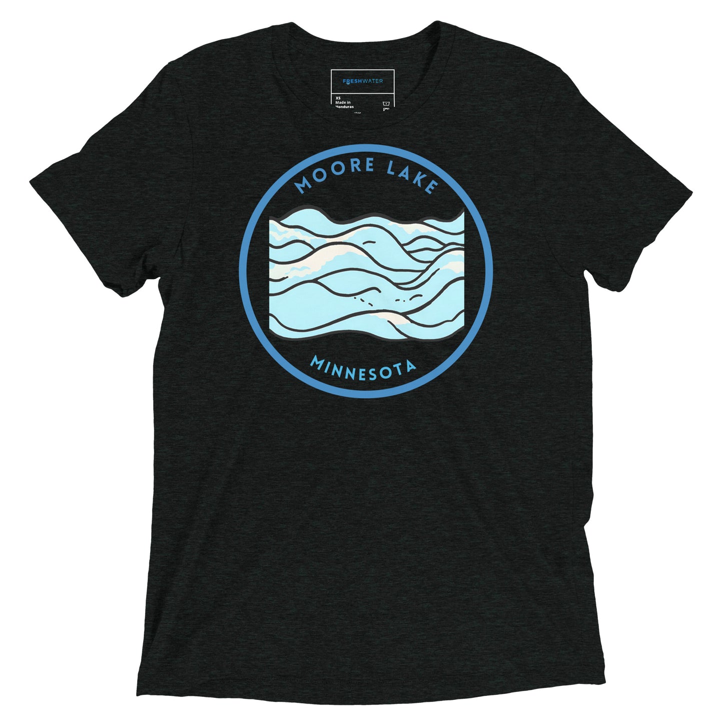 Moore Lake Minnesota Freshwater Waves Short sleeve t-shirt