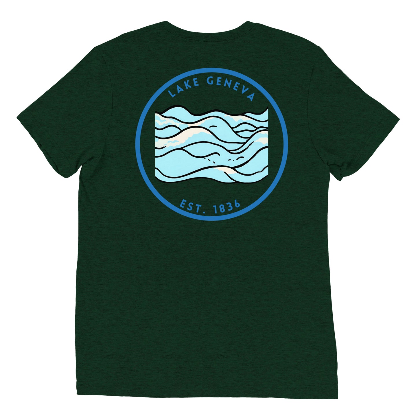 Lake Geneva Wisconsin Freshwater Waves Short sleeve t-shirt