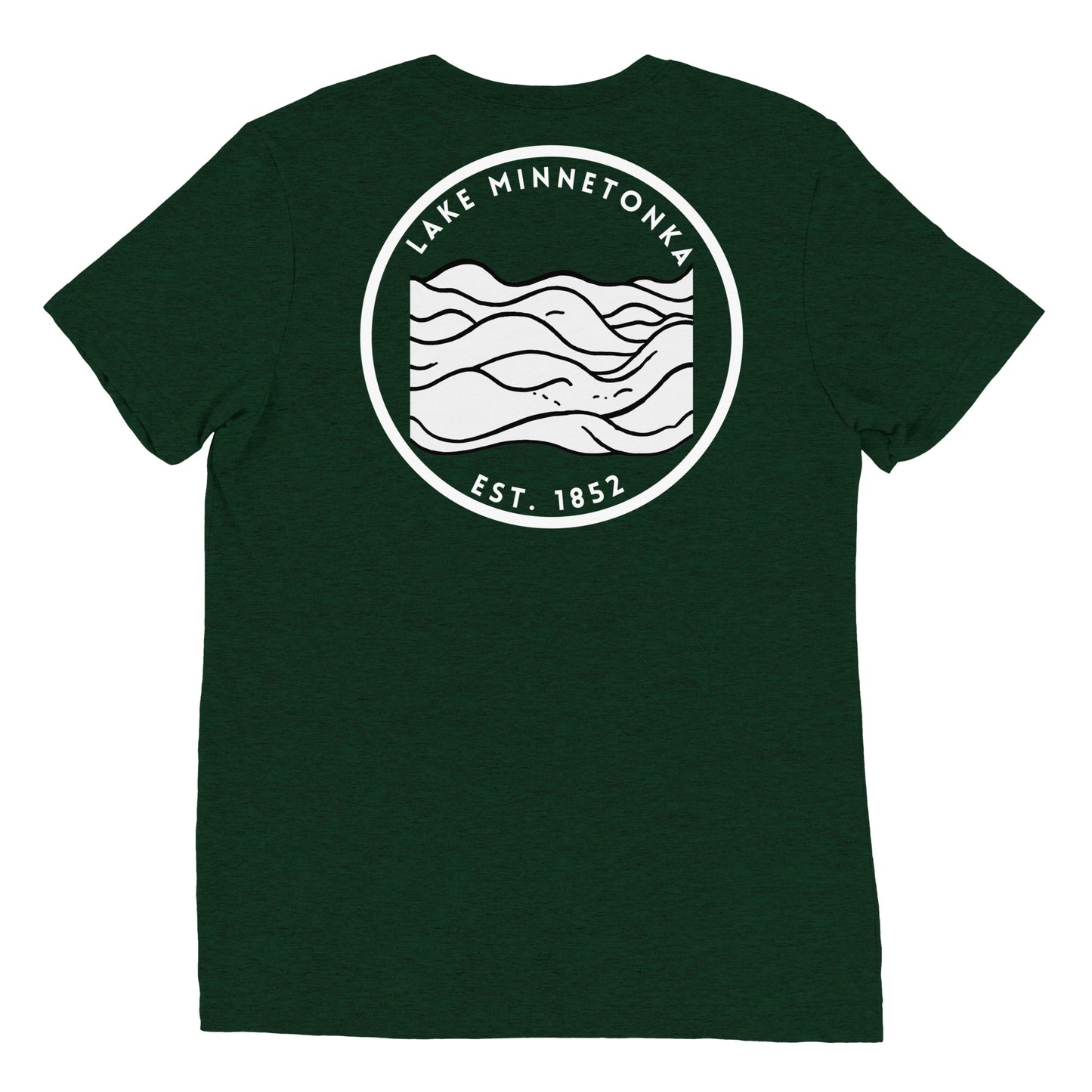 Lake Minnetonka Minnesota Freshwater Waves BW Short sleeve t-shirt