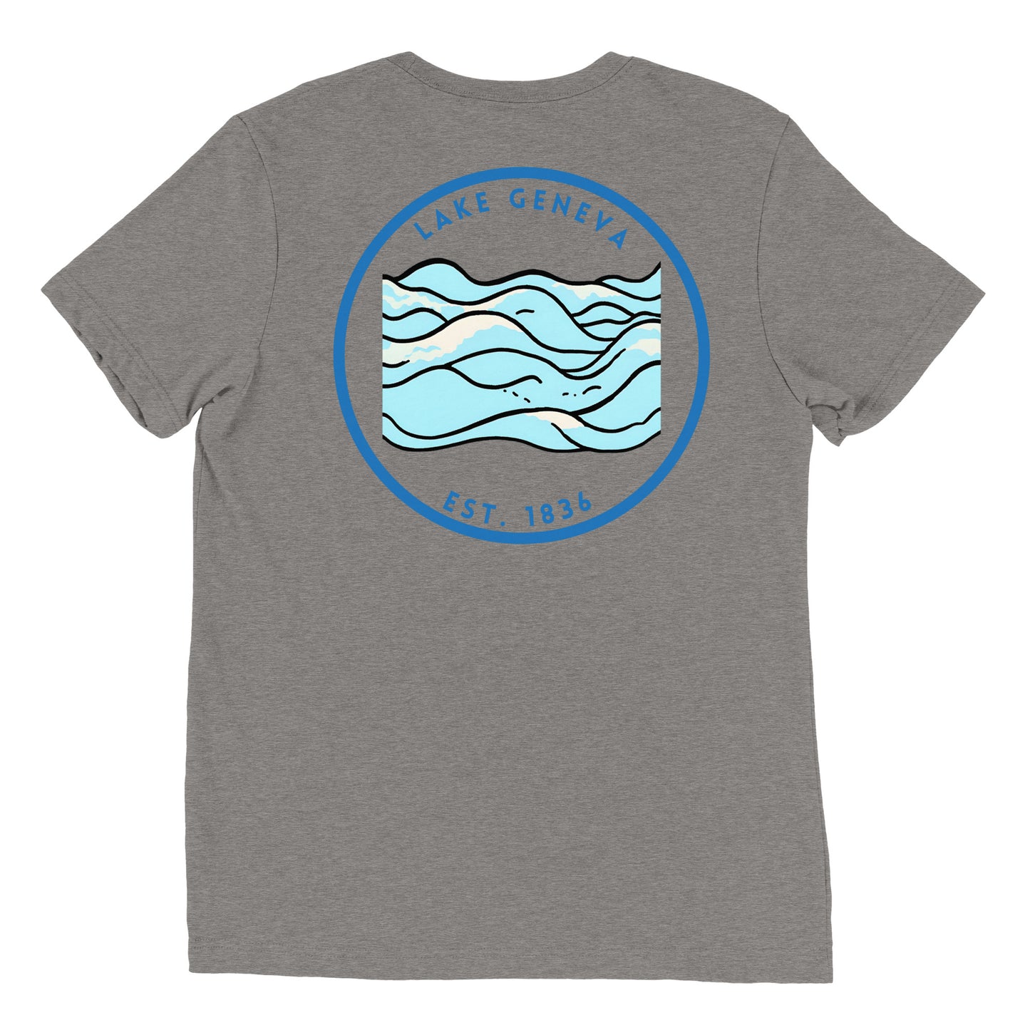 Lake Geneva Wisconsin Freshwater Waves Short sleeve t-shirt
