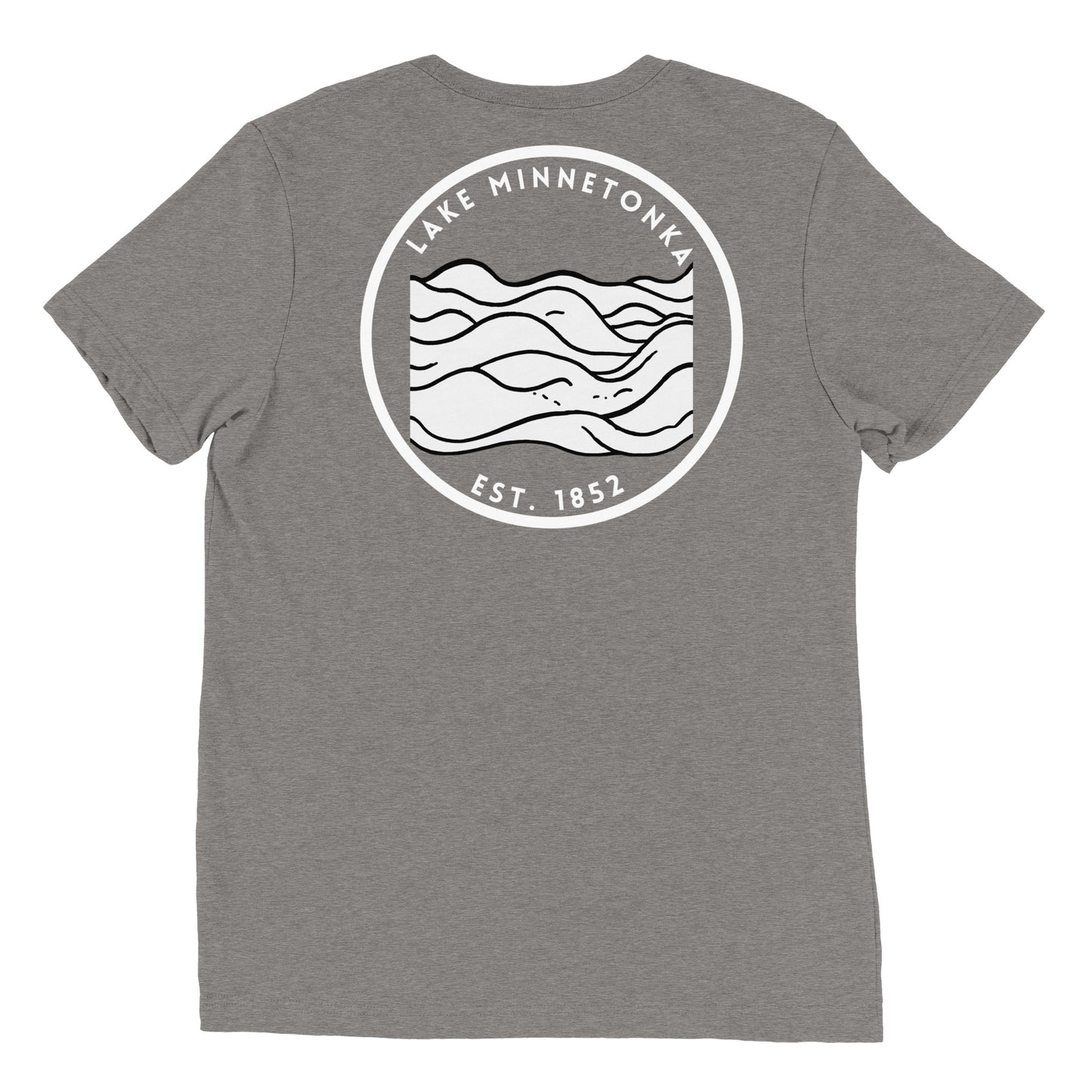 Lake Minnetonka Minnesota Freshwater Waves BW Short sleeve t-shirt