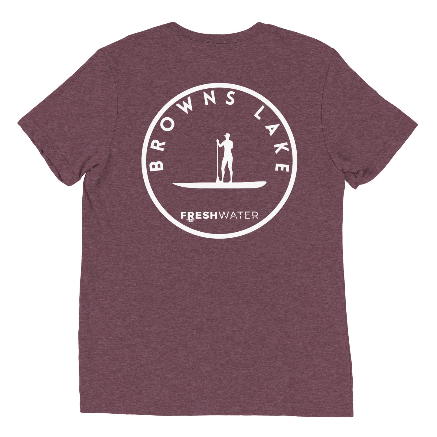 Browns Lake Wisconsin Freshwater Paddle BW FB Short sleeve t-shirt