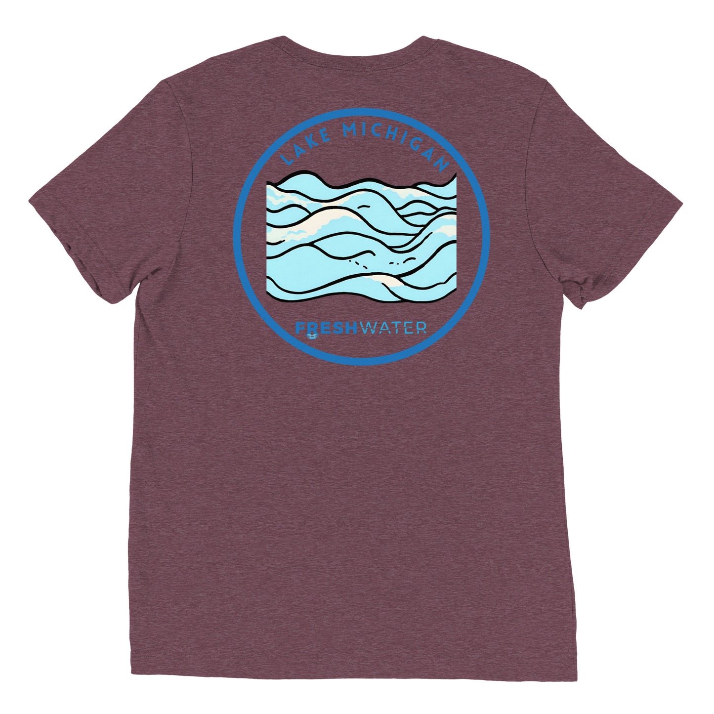 Lake Michigan Freshwater Waves Short sleeve t-shirt