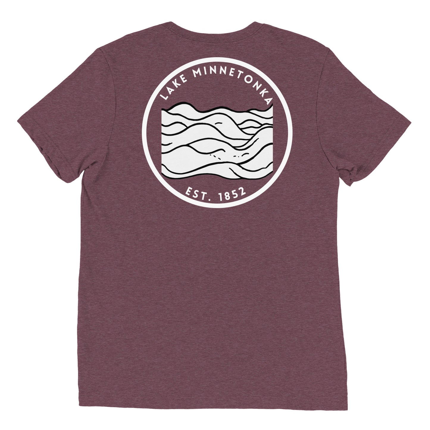 Lake Minnetonka Minnesota Freshwater Waves BW Short sleeve t-shirt