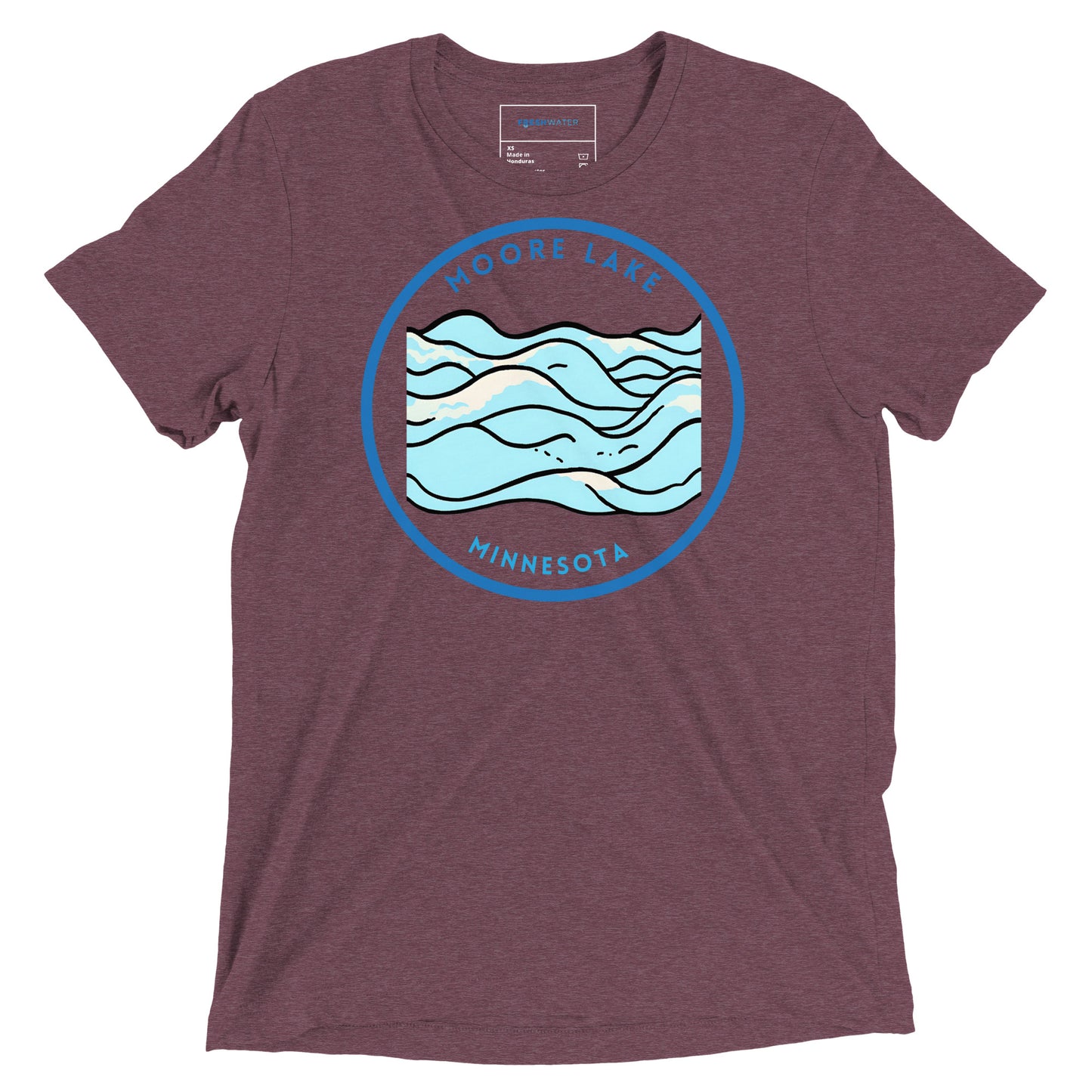 Moore Lake Minnesota Freshwater Waves Short sleeve t-shirt